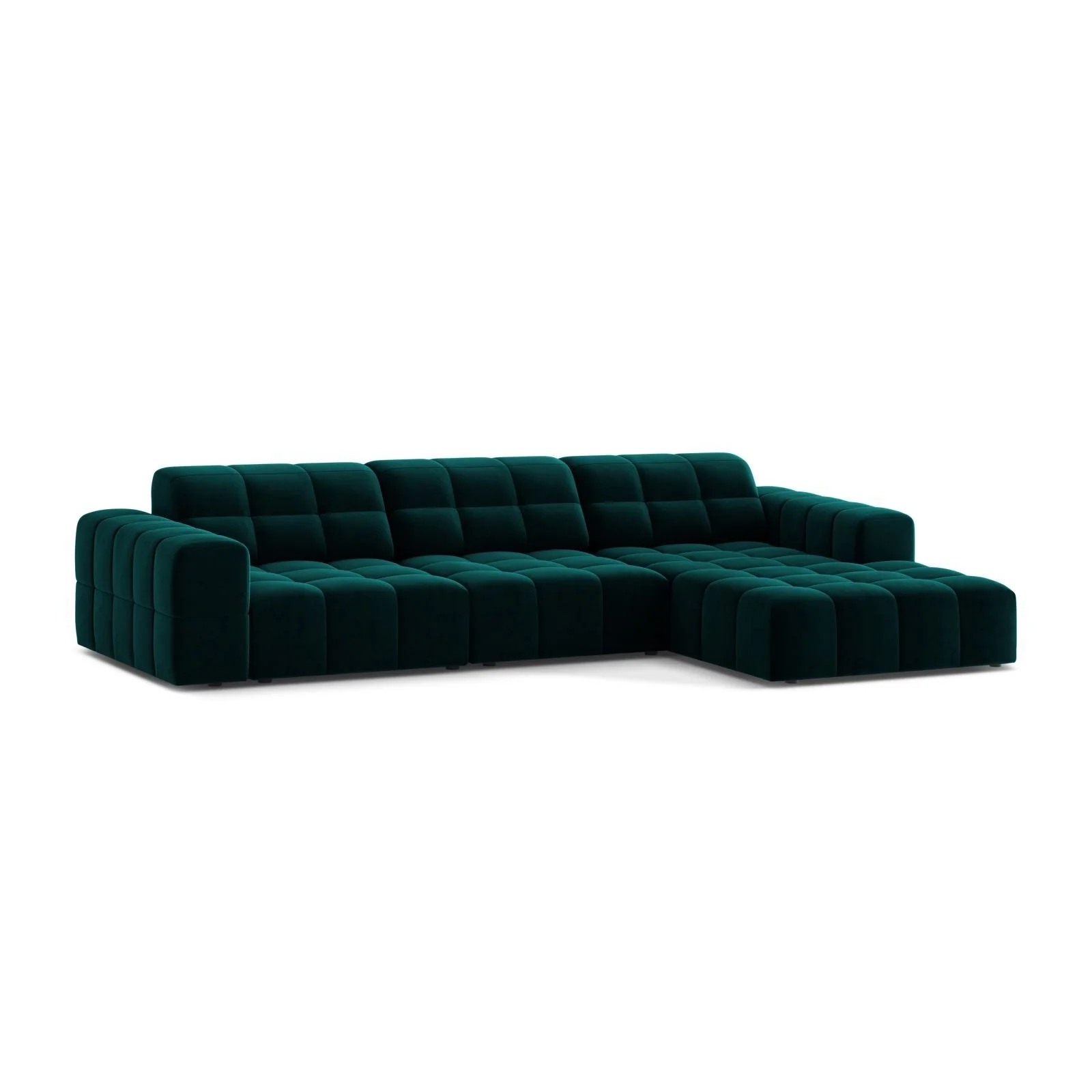 Chicago 4-Sitzer Ecksofa, Rechte Seite, aus Samt oder Chenille, 294x167 cm - Image 68