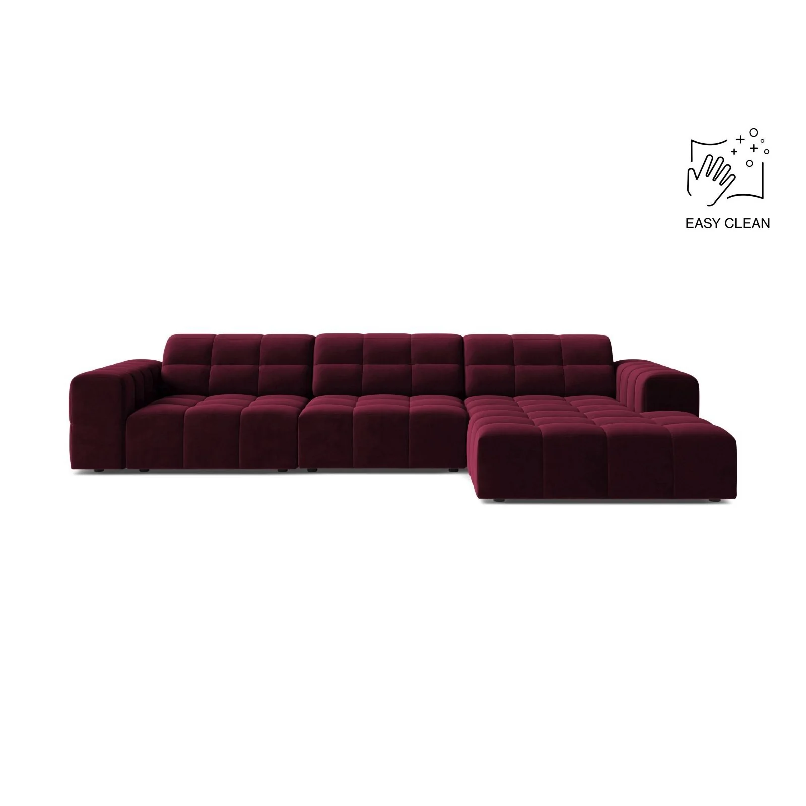 Chicago 4-Sitzer Ecksofa, Rechte Seite, aus Samt oder Chenille, 294x167 cm - Image 71