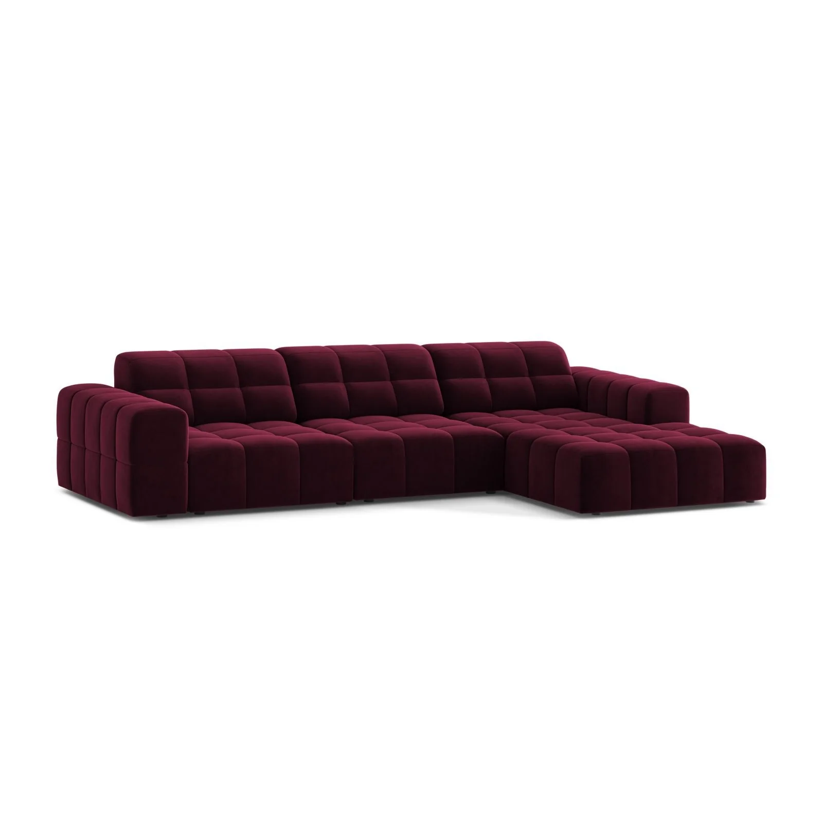 Chicago 4-Sitzer Ecksofa, Rechte Seite, aus Samt oder Chenille, 294x167 cm - Image 73