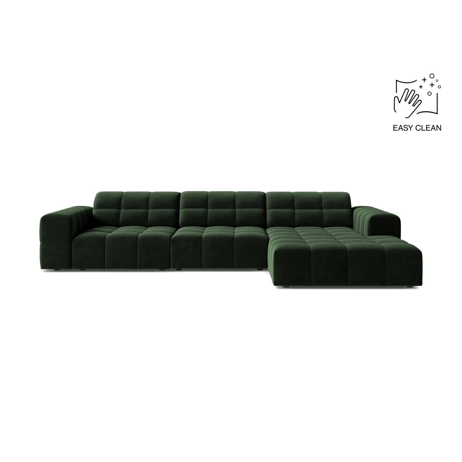 Chicago 4-Sitzer Ecksofa, Rechte Seite, aus Samt oder Chenille, 294x167 cm - Image 76