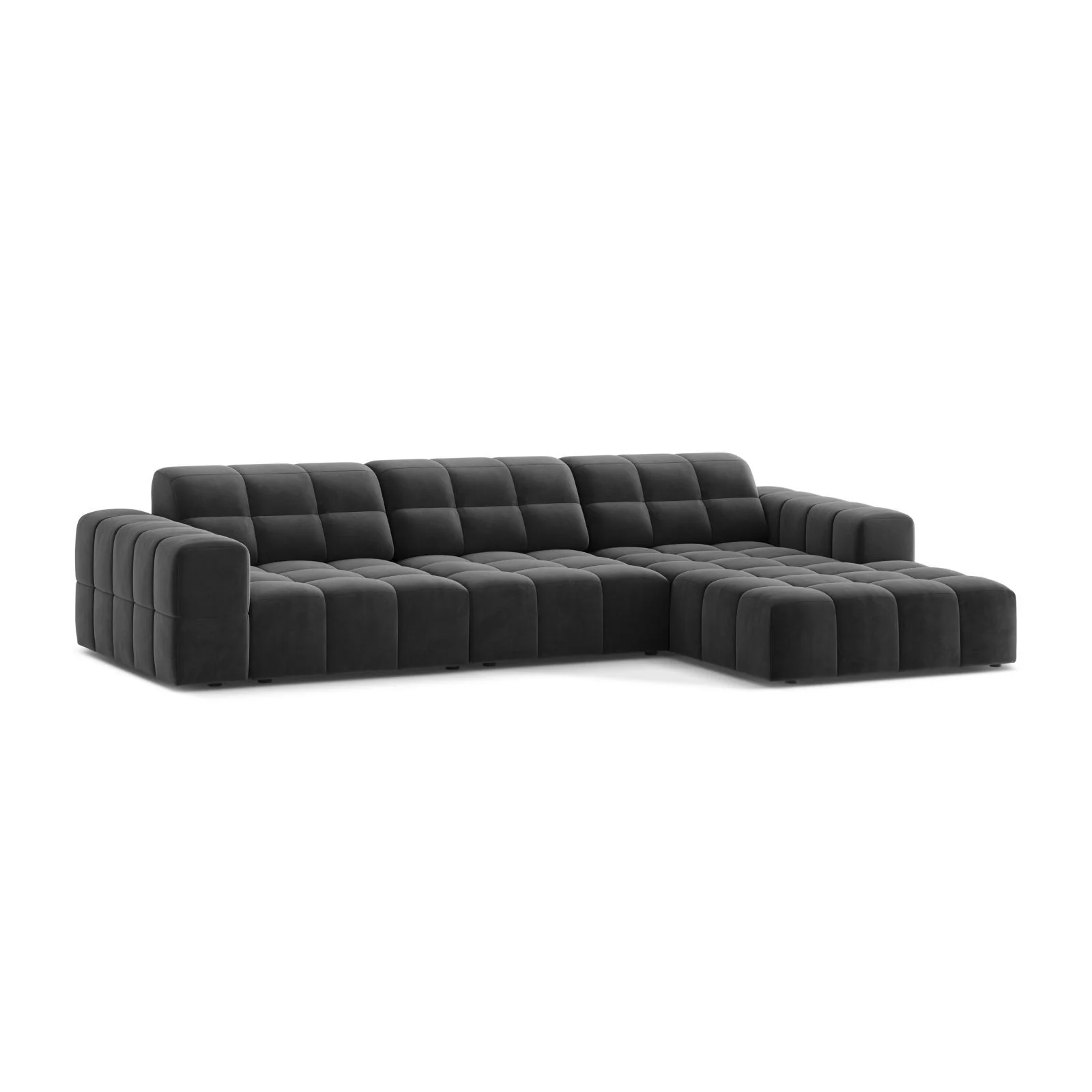 Chicago 4-Sitzer Ecksofa, Rechte Seite, aus Samt oder Chenille, 294x167 cm - Image 93