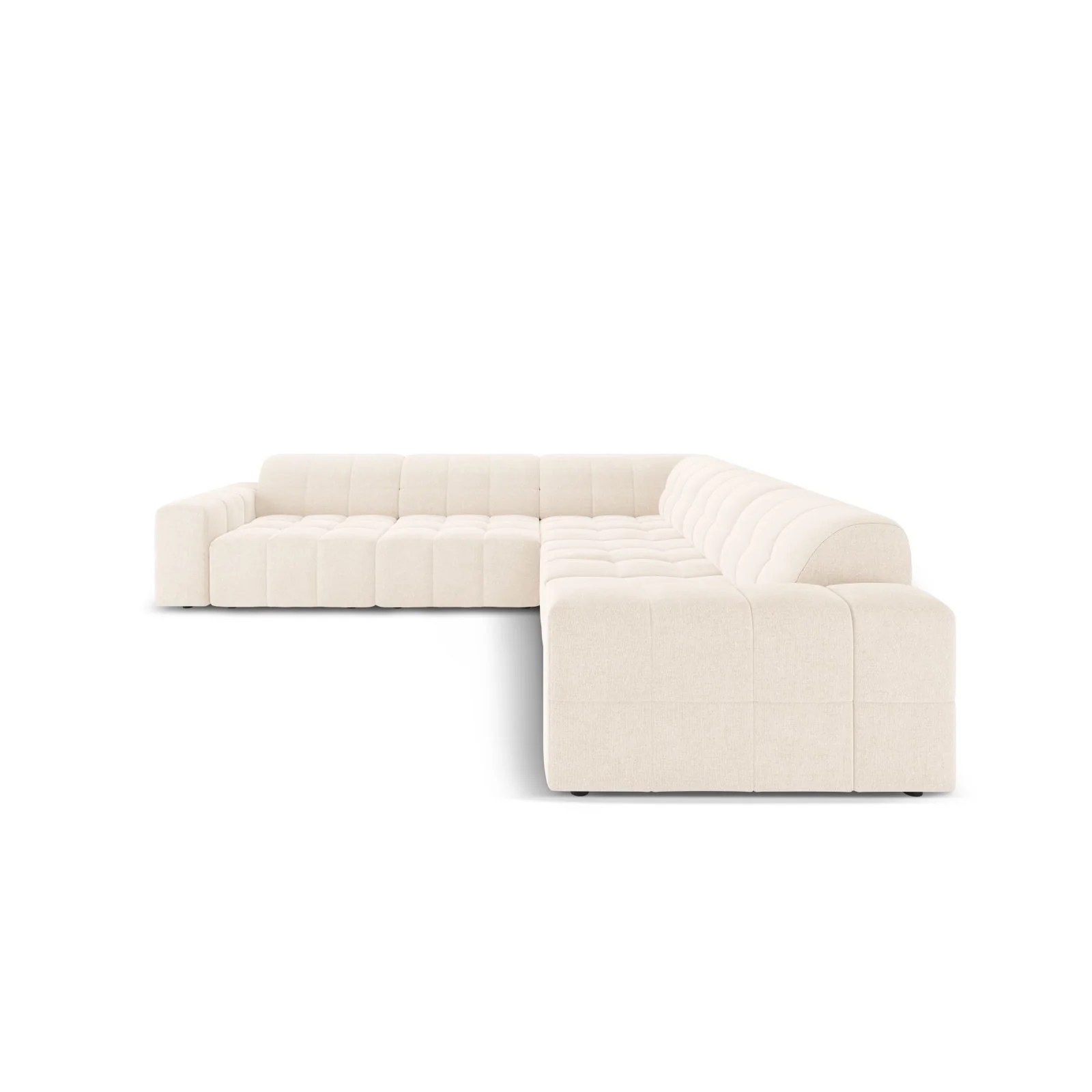 Chicago 4-Sitzer Ecksofa, symmetrisch, aus Samt oder Chenille, 287x287x70 cm - Image 3