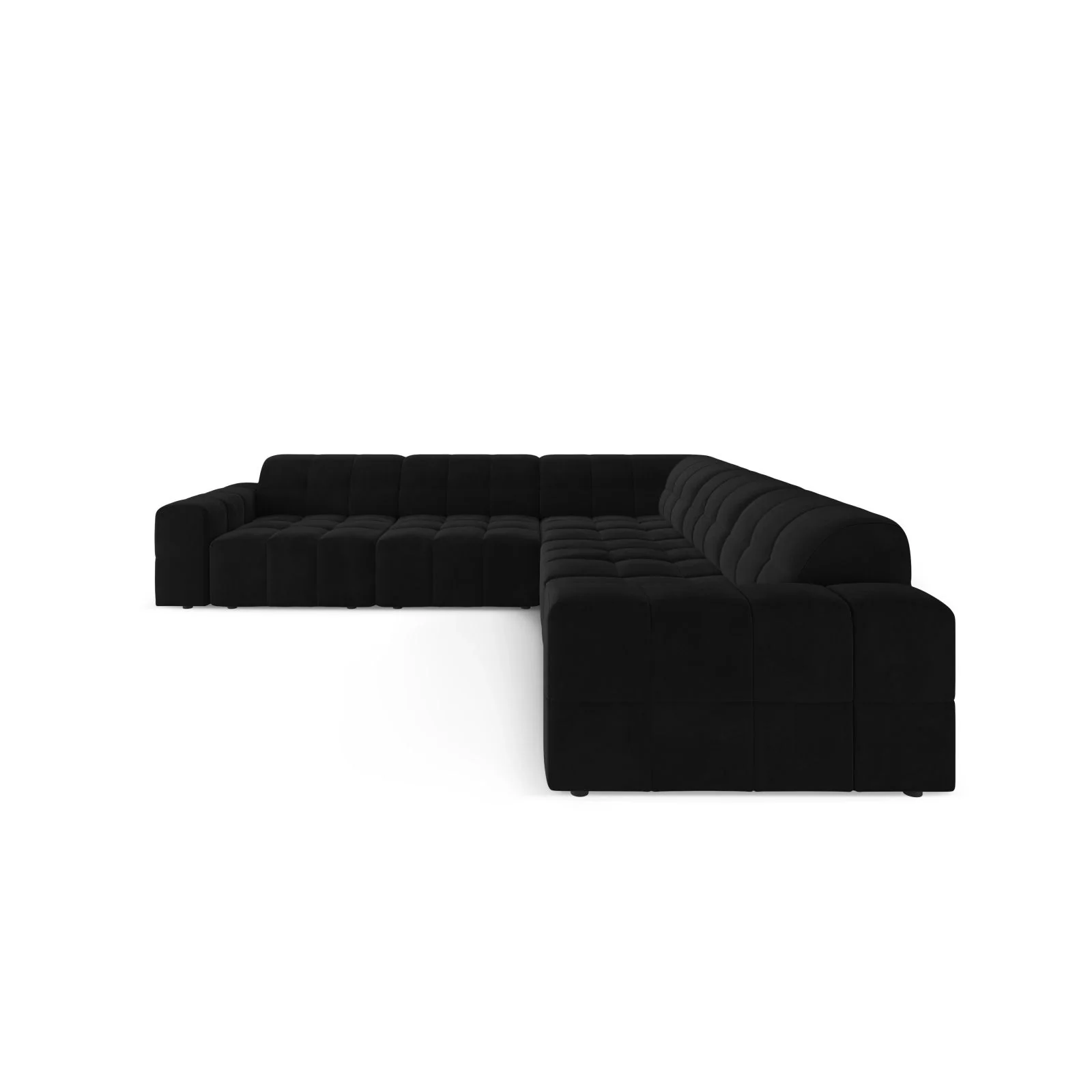 Chicago 4-Sitzer Ecksofa, symmetrisch, aus Samt oder Chenille, 287x287x70 cm - Image 68