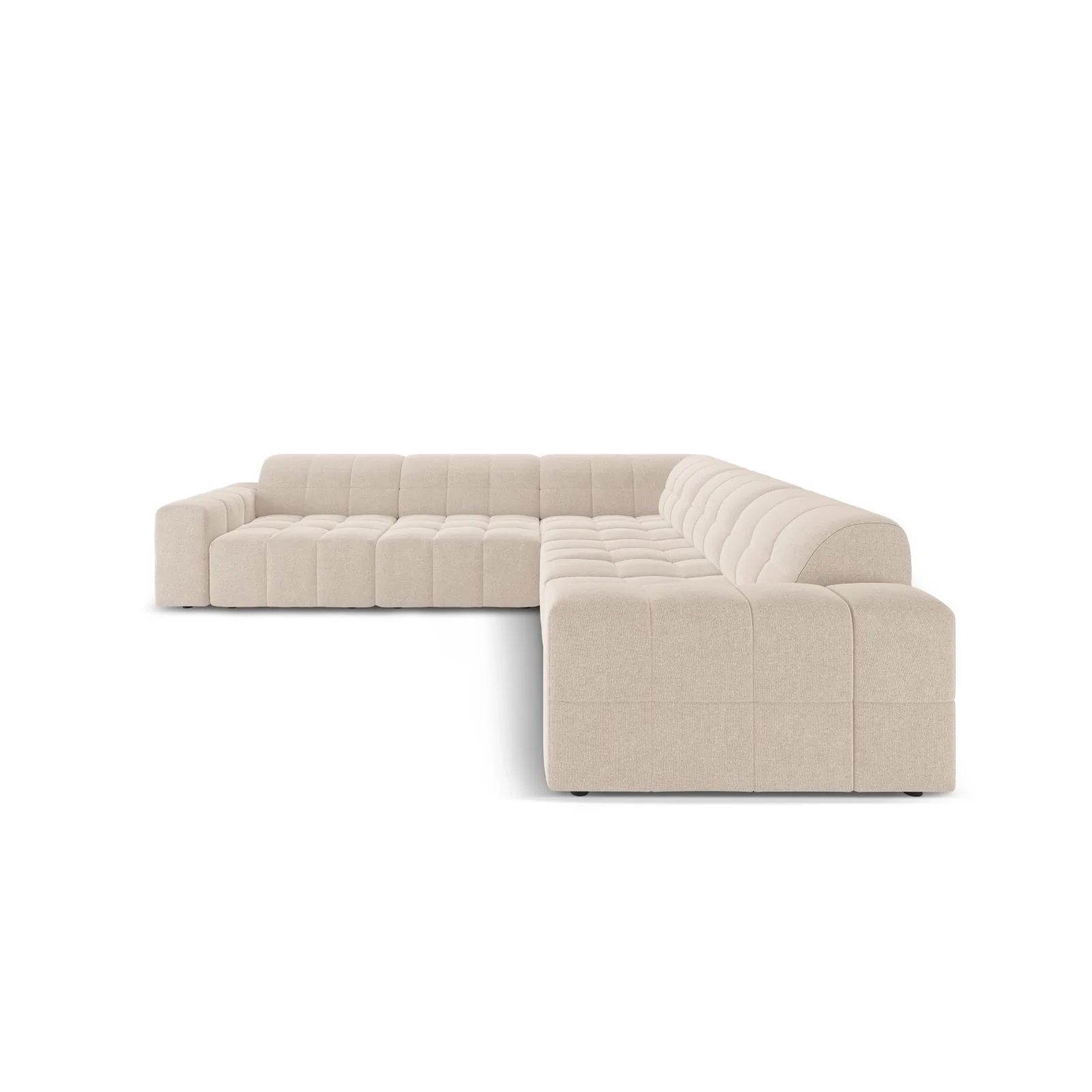 Chicago 4-Sitzer Ecksofa, symmetrisch, aus Samt oder Chenille, 287x287x70 cm - Image 8