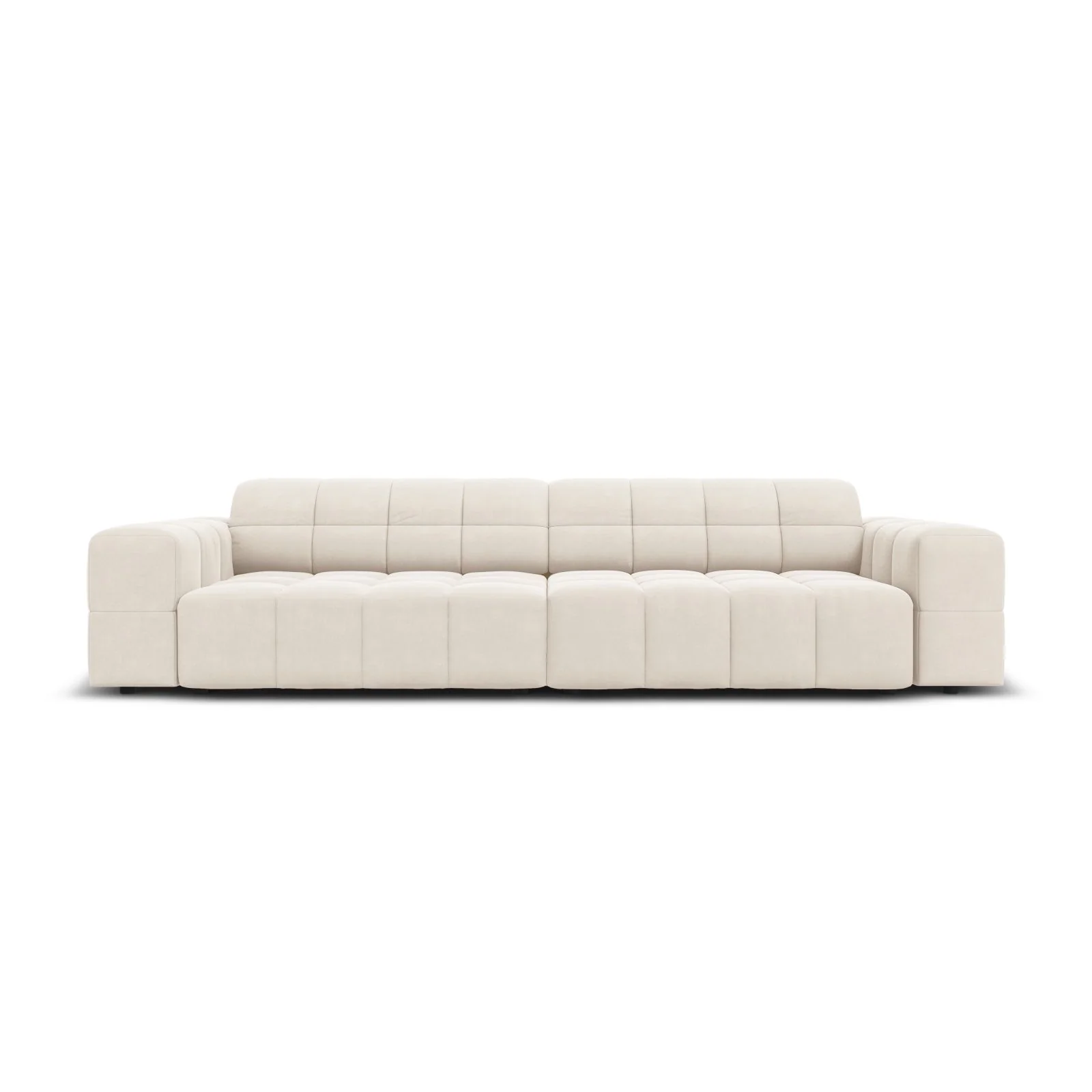 Chicago 4-Sitzer Sofa aus Samt oder Chenille, 244x102x70 cm - Image 43