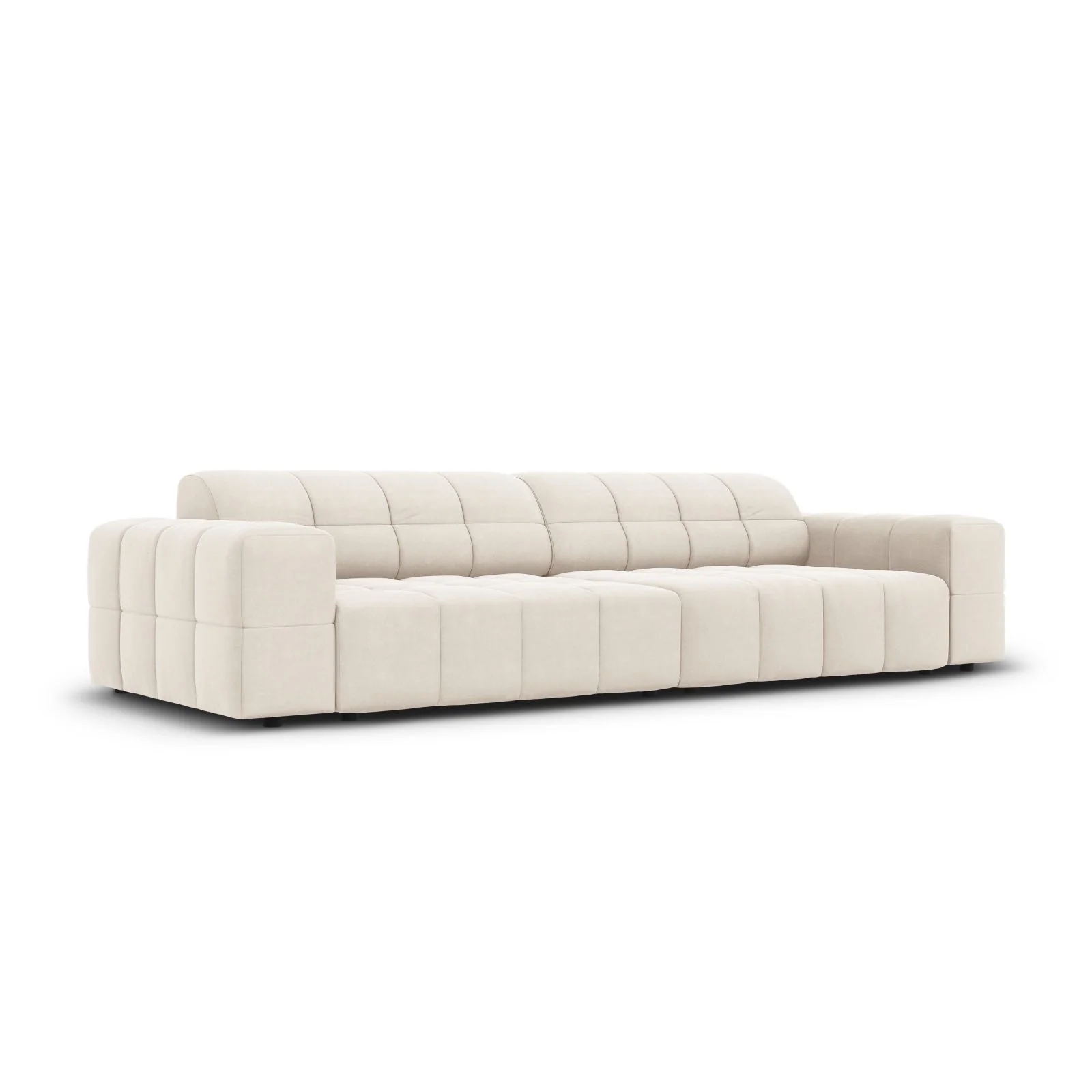 Chicago 4-Sitzer Sofa aus Samt oder Chenille, 244x102x70 cm - Image 45
