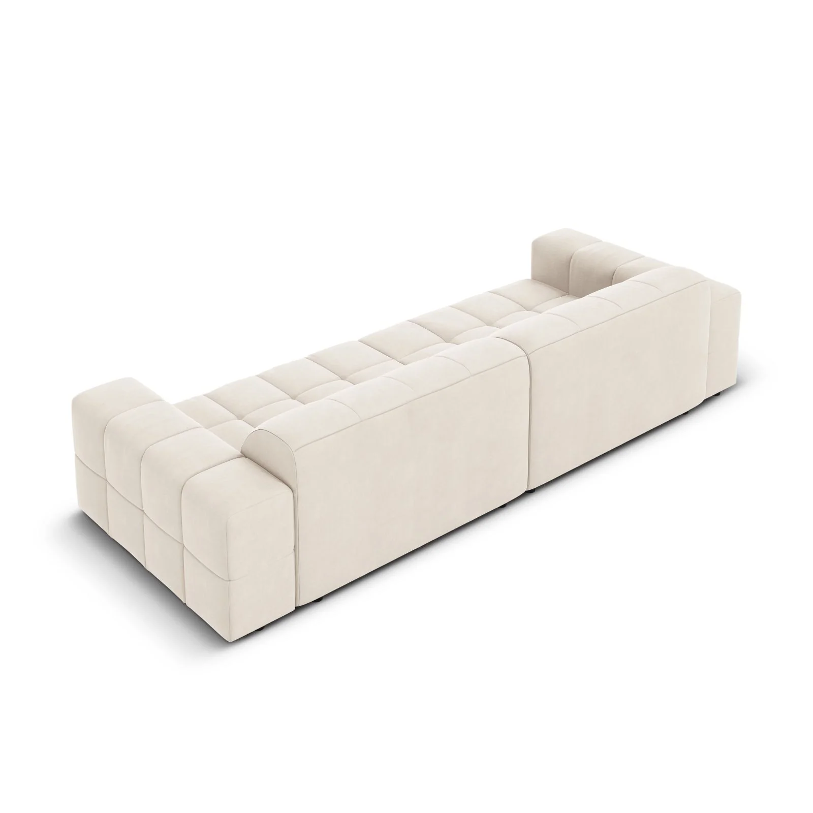 Chicago 4-Sitzer Sofa aus Samt oder Chenille, 244x102x70 cm - Image 47