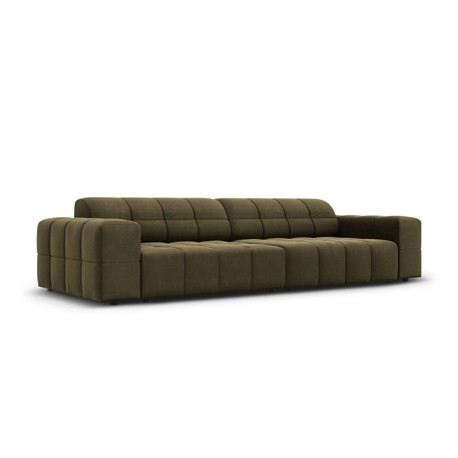 Chicago 4-Sitzer Sofa aus Samt oder Chenille, 244x102x70 cm - Image 51