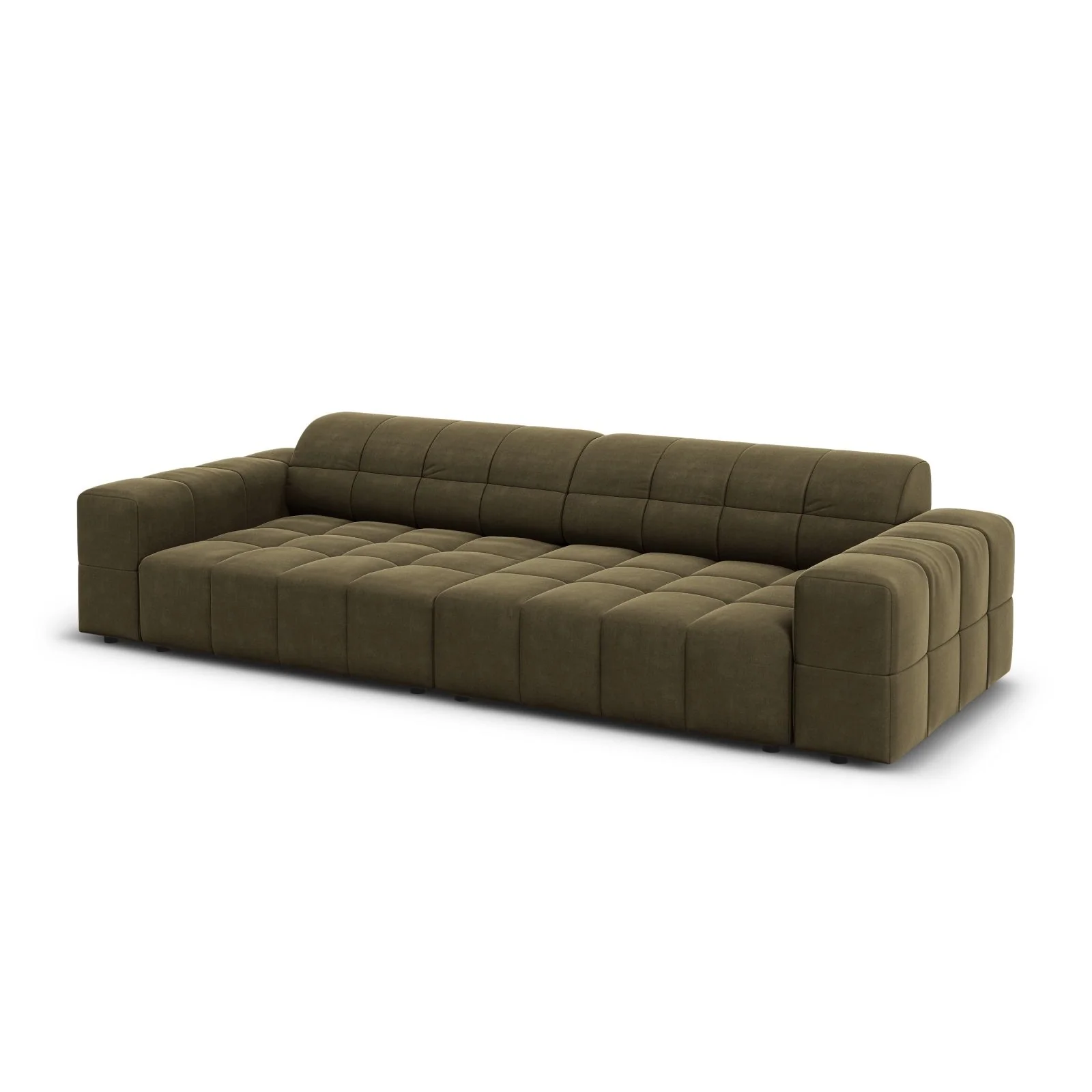 Chicago 4-Sitzer Sofa aus Samt oder Chenille, 244x102x70 cm - Image 52
