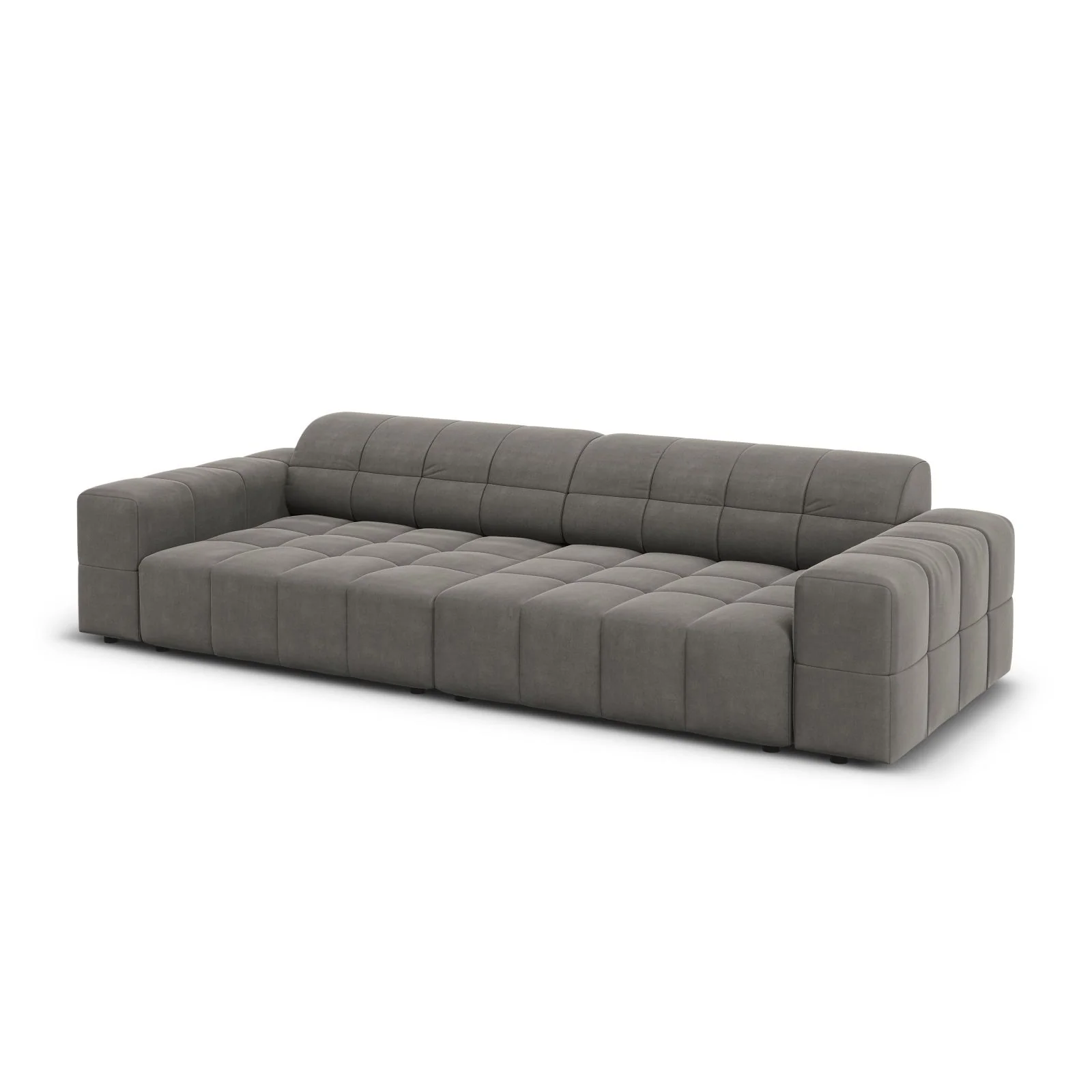 Chicago 4-Sitzer Sofa aus Samt oder Chenille, 244x102x70 cm - Image 70