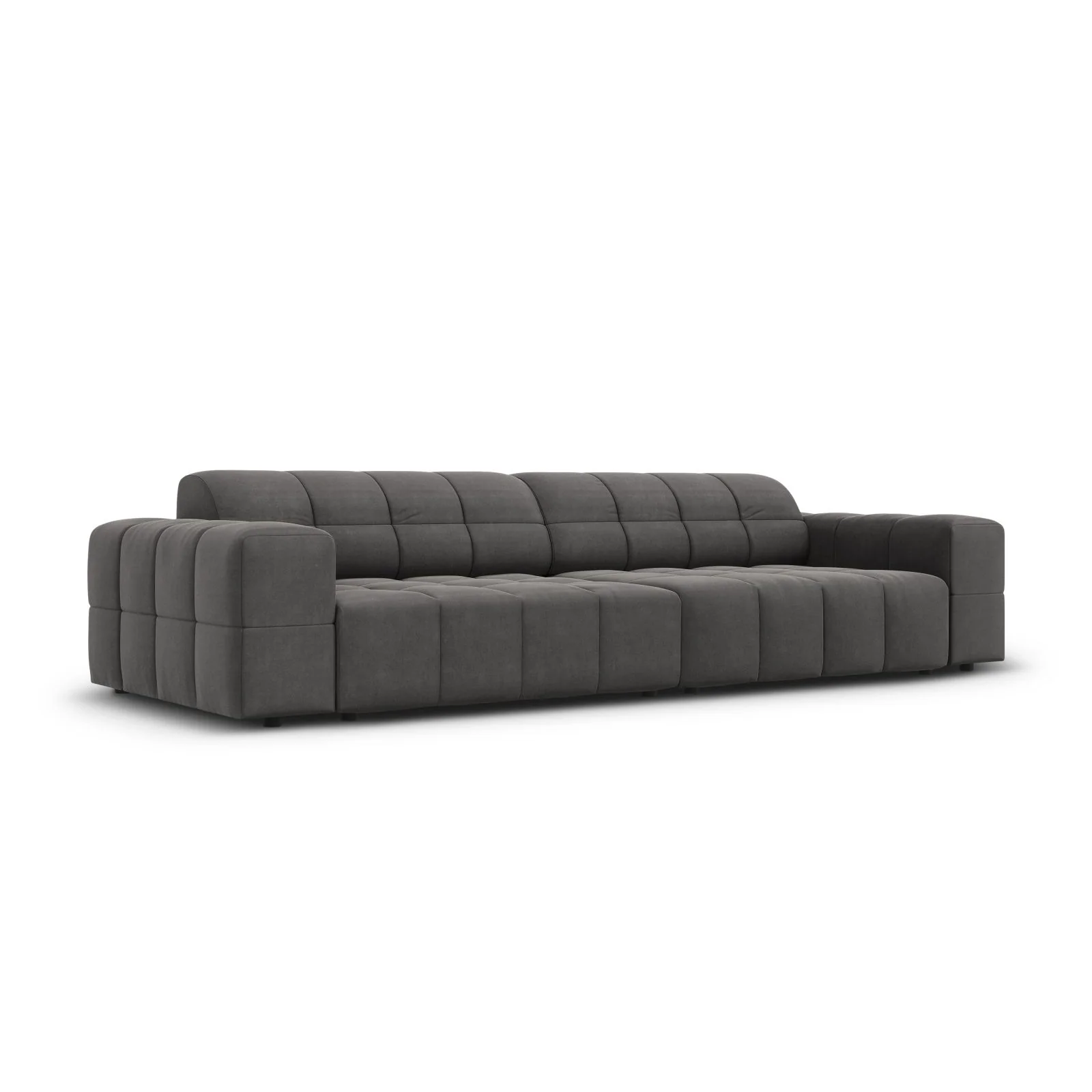Chicago 4-Sitzer Sofa aus Samt oder Chenille, 244x102x70 cm - Image 75