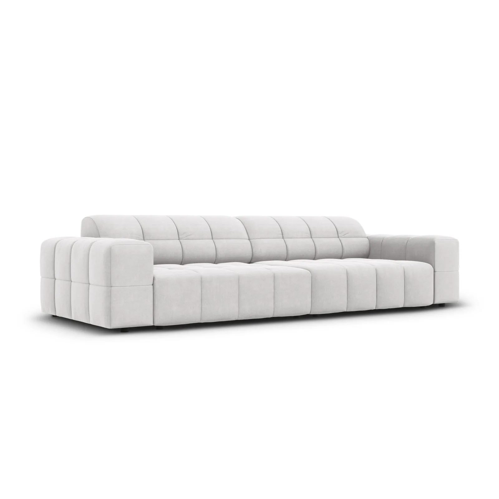 Chicago 4-Sitzer Sofa aus Samt oder Chenille, 244x102x70 cm - Image 87