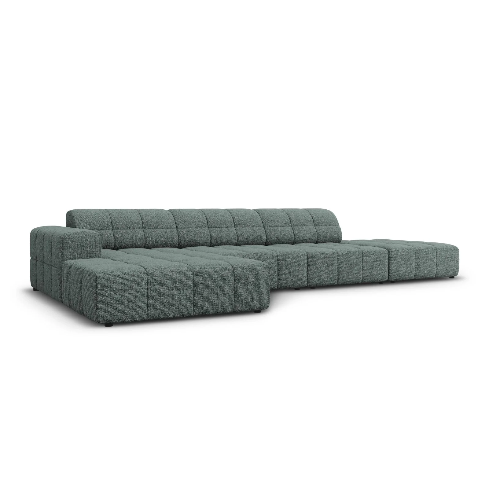 Chicago 5-Sitzer Ecksofa, Linke Seite, aus Samt oder Chenille, 341x166x70 cm - Image 15
