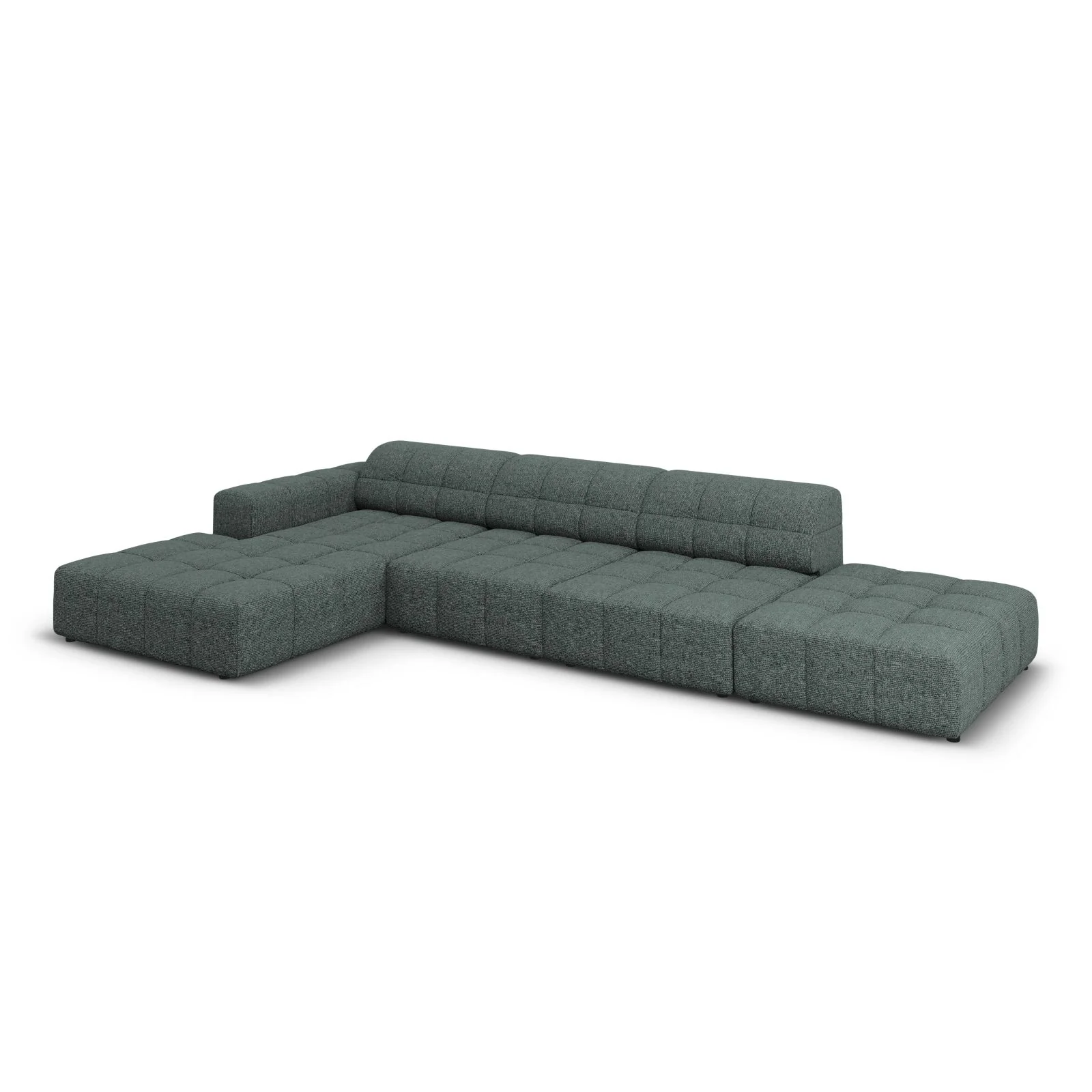 Chicago 5-Sitzer Ecksofa, Linke Seite, aus Samt oder Chenille, 341x166x70 cm - Image 16