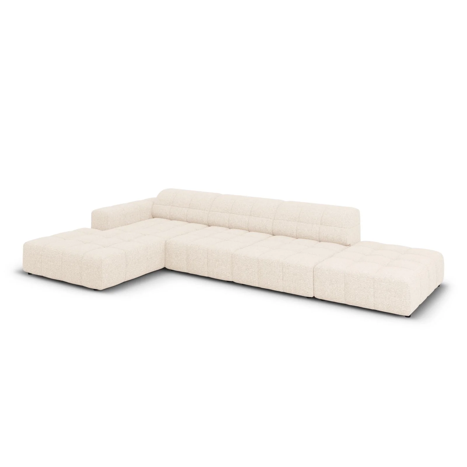 Chicago 5-Sitzer Ecksofa, Linke Seite, aus Samt oder Chenille, 341x166x70 cm - Image 4