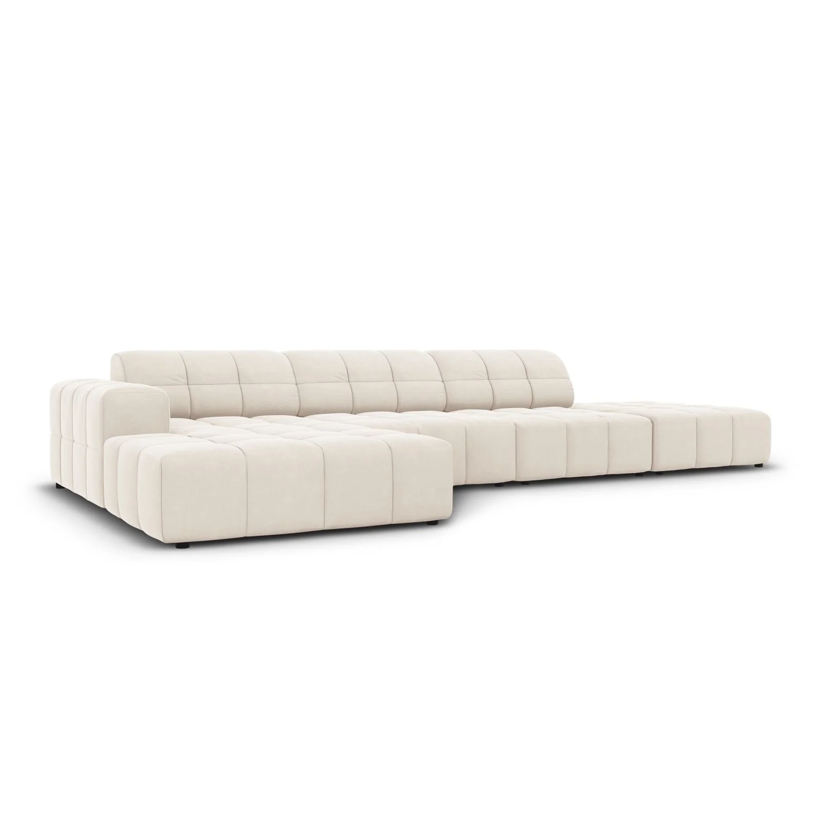 Chicago 5-Sitzer Ecksofa, Linke Seite, aus Samt oder Chenille, 341x166x70 cm - Image 45