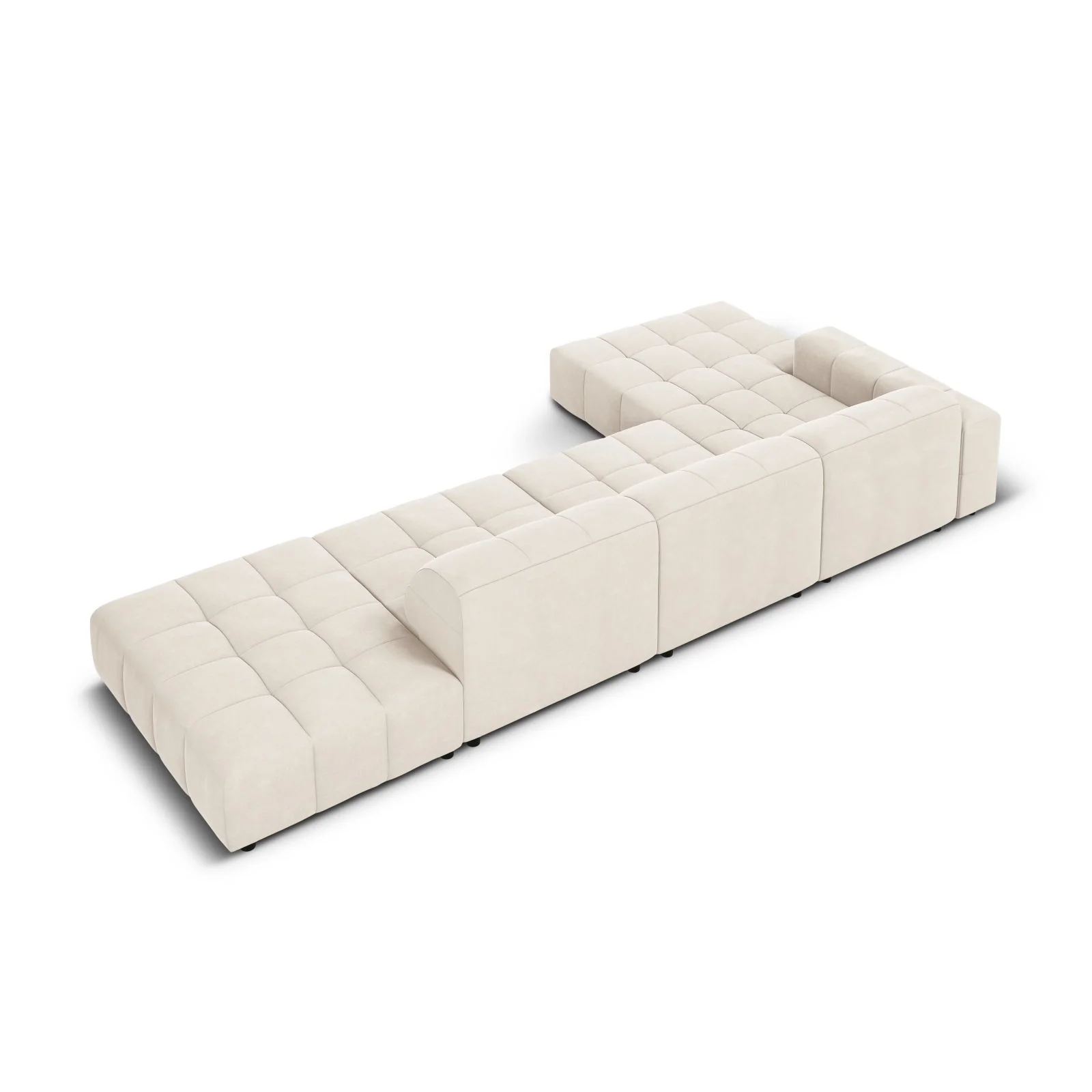 Chicago 5-Sitzer Ecksofa, Linke Seite, aus Samt oder Chenille, 341x166x70 cm - Image 47