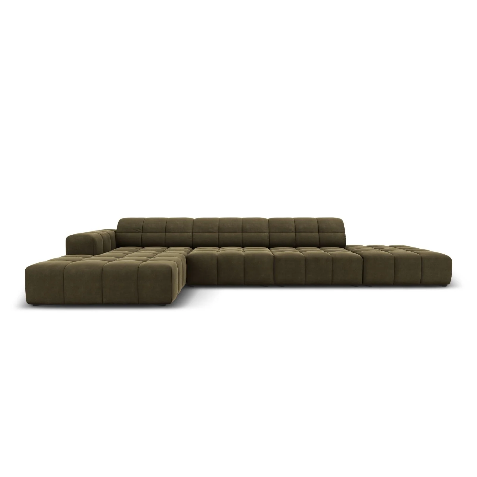 Chicago 5-Sitzer Ecksofa, Linke Seite, aus Samt oder Chenille, 341x166x70 cm - Image 49