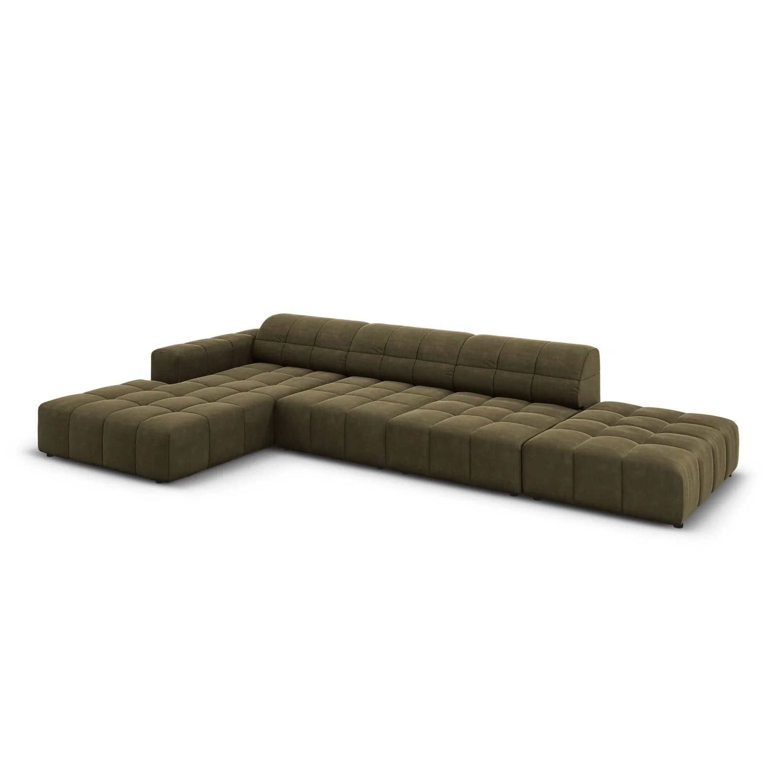 Chicago 5-Sitzer Ecksofa, Linke Seite, aus Samt oder Chenille, 341x166x70 cm - Image 52
