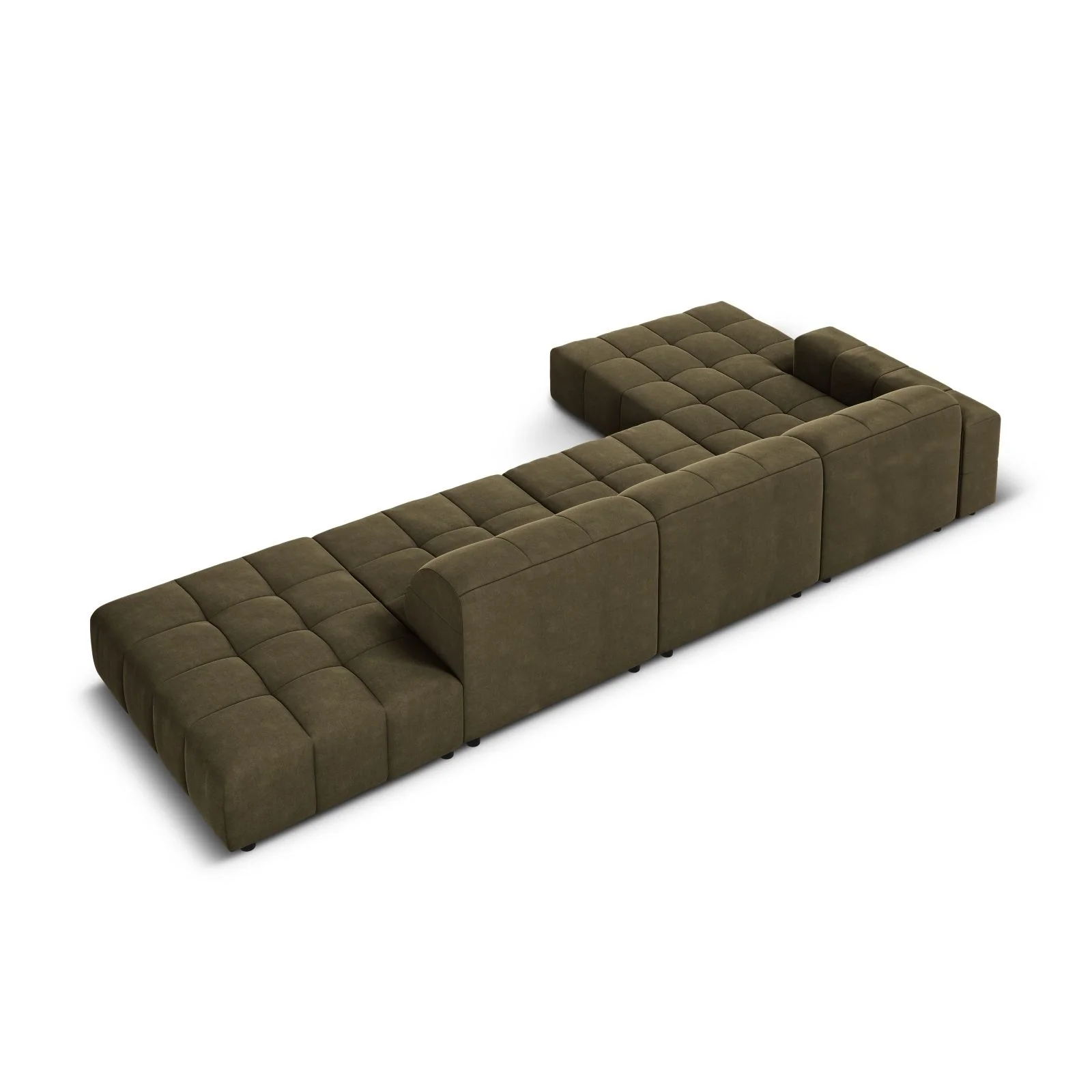 Chicago 5-Sitzer Ecksofa, Linke Seite, aus Samt oder Chenille, 341x166x70 cm - Image 53