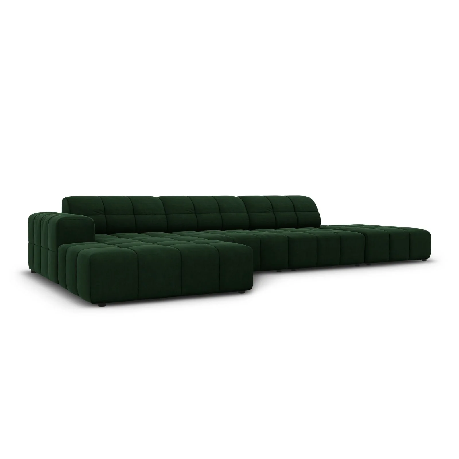 Chicago 5-Sitzer Ecksofa, Linke Seite, aus Samt oder Chenille, 341x166x70 cm - Image 57