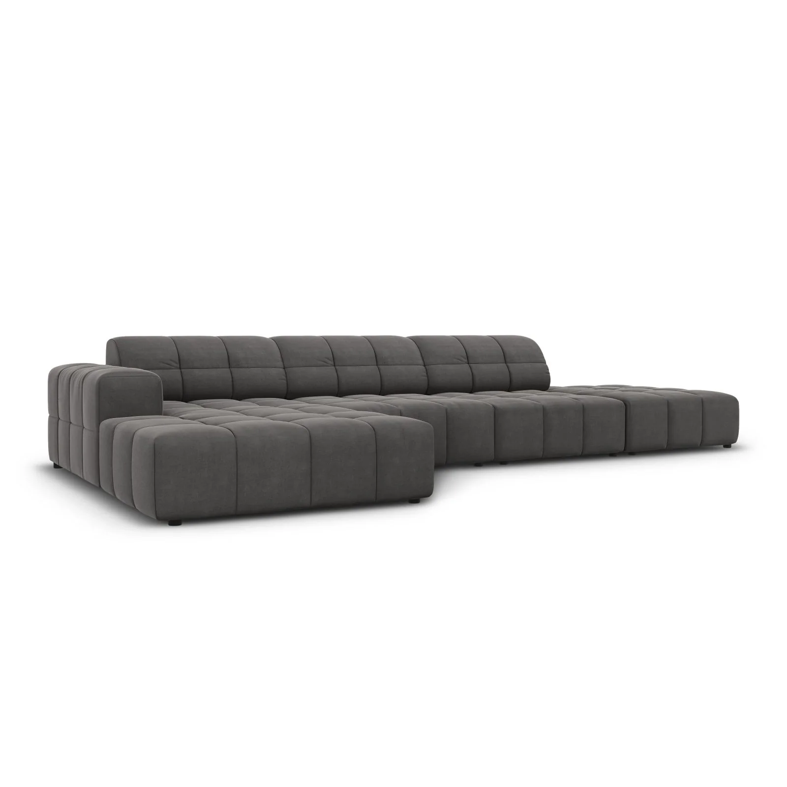 Chicago 5-Sitzer Ecksofa, Linke Seite, aus Samt oder Chenille, 341x166x70 cm - Image 75