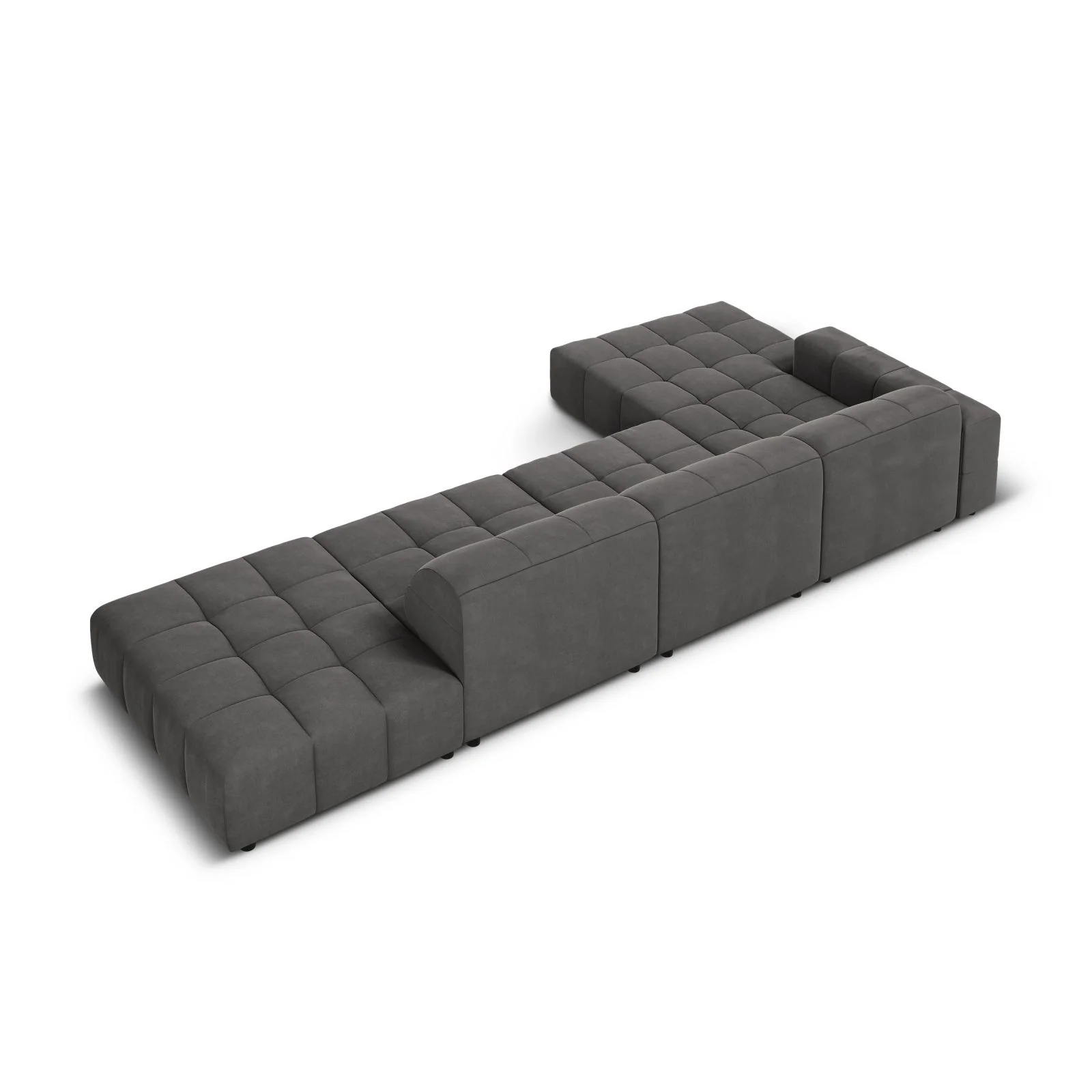 Chicago 5-Sitzer Ecksofa, Linke Seite, aus Samt oder Chenille, 341x166x70 cm - Image 77