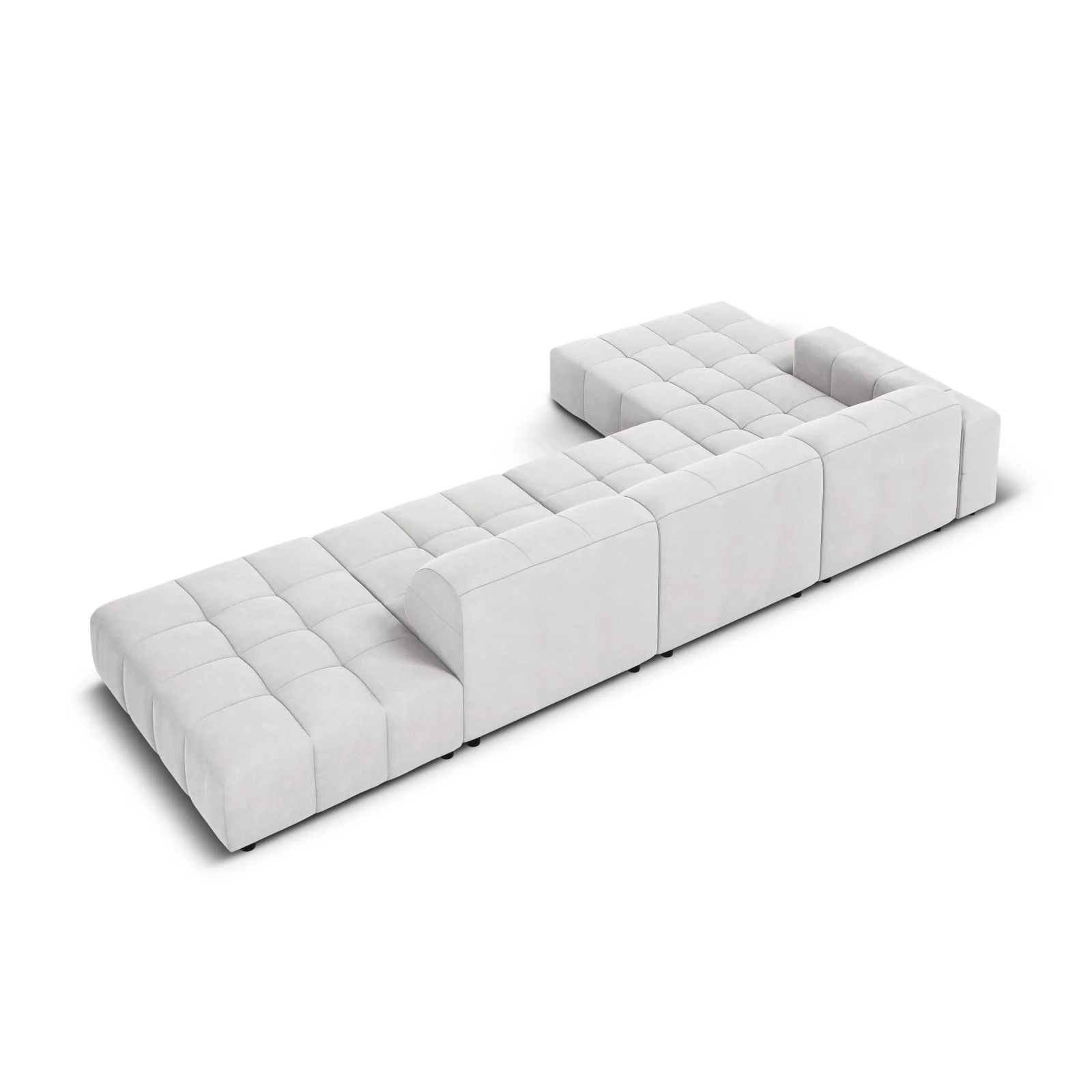 Chicago 5-Sitzer Ecksofa, Linke Seite, aus Samt oder Chenille, 341x166x70 cm - Image 89