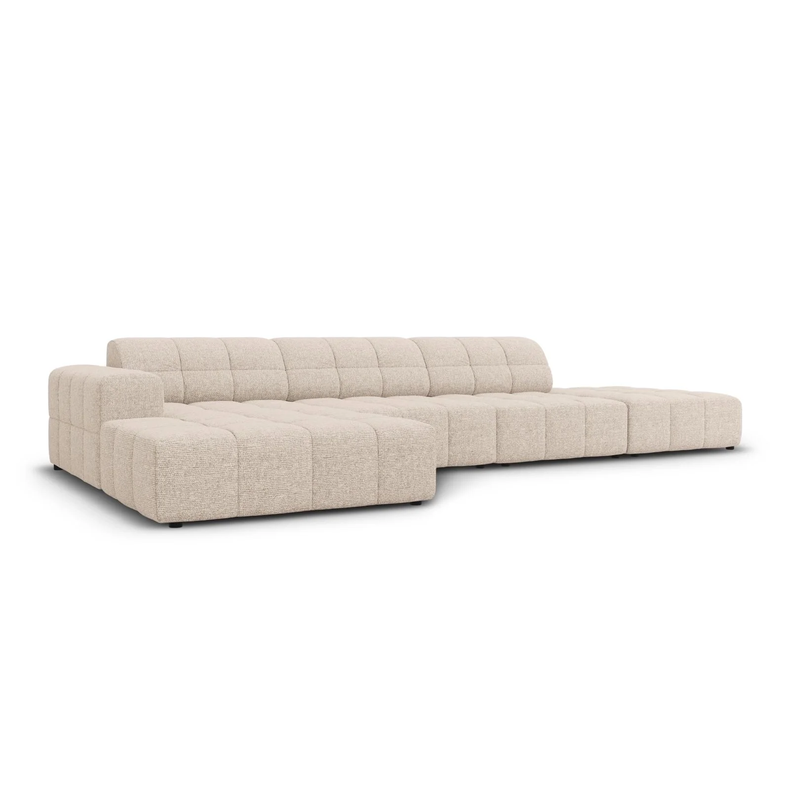 Chicago 5-Sitzer Ecksofa, Linke Seite, aus Samt oder Chenille, 341x166x70 cm - Image 9