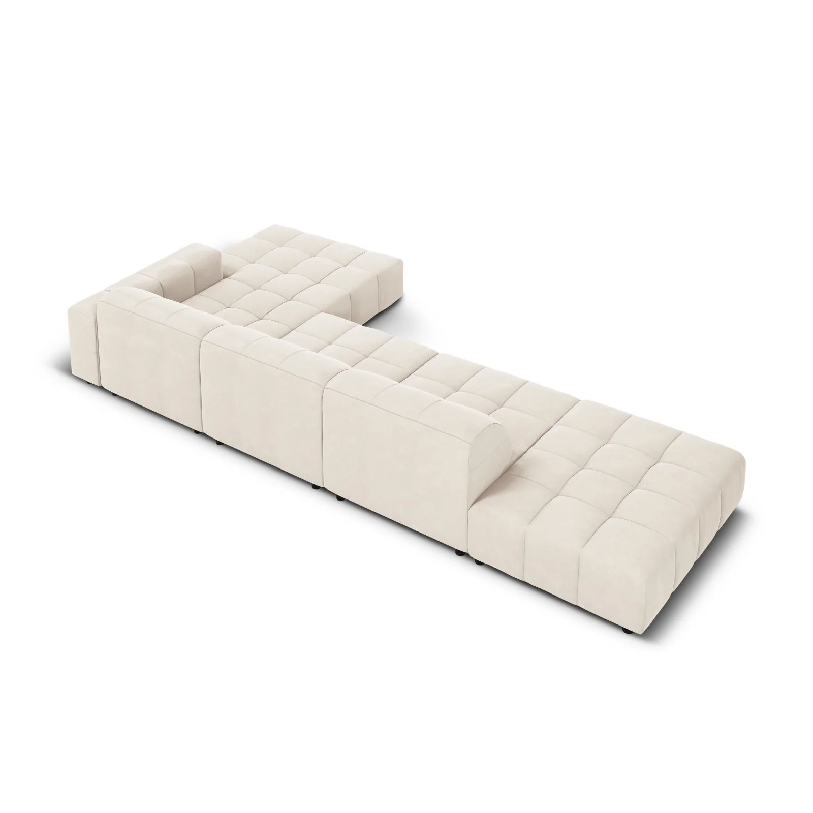 Chicago 5-Sitzer Ecksofa, Rechte Seite, aus Samt oder Chenille, 341x166x70 cm - Image 47