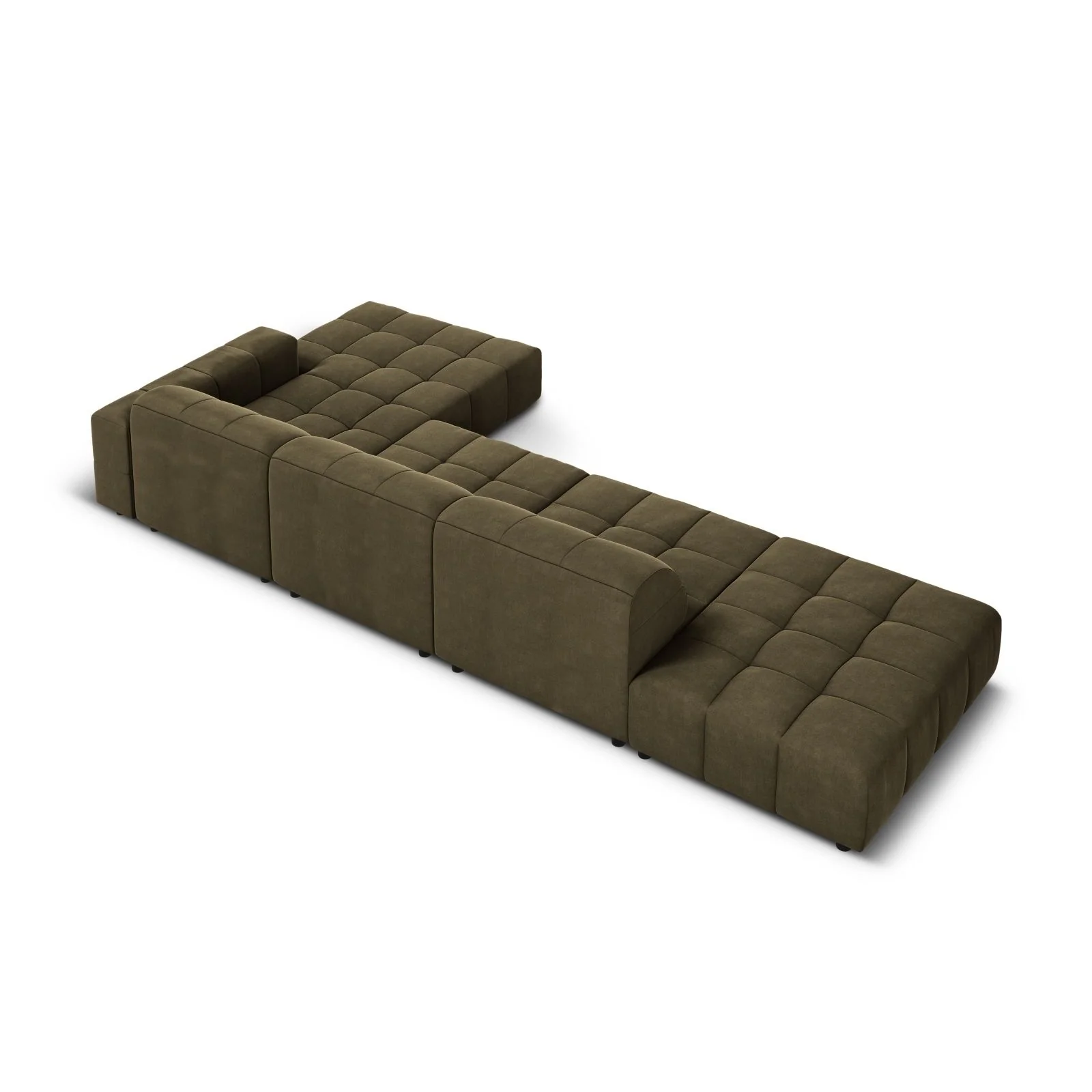 Chicago 5-Sitzer Ecksofa, Rechte Seite, aus Samt oder Chenille, 341x166x70 cm - Image 53