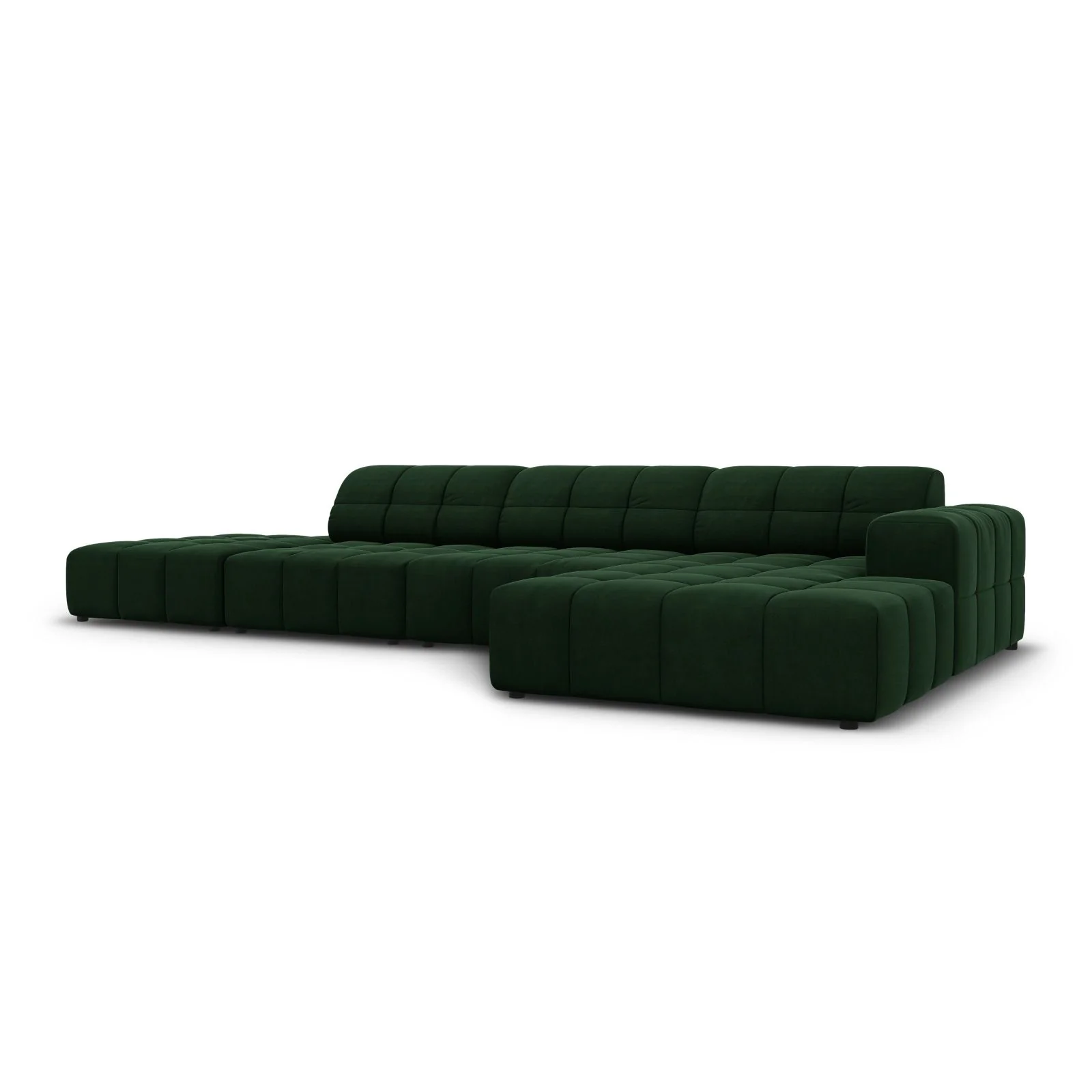 Chicago 5-Sitzer Ecksofa, Rechte Seite, aus Samt oder Chenille, 341x166x70 cm - Image 57