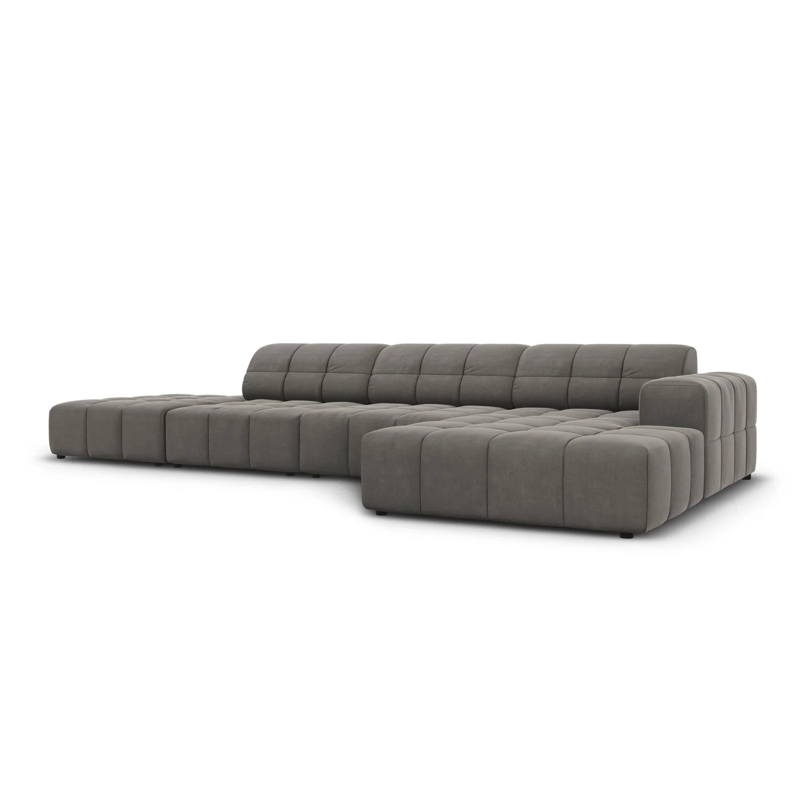 Chicago 5-Sitzer Ecksofa, Rechte Seite, aus Samt oder Chenille, 341x166x70 cm - Image 69