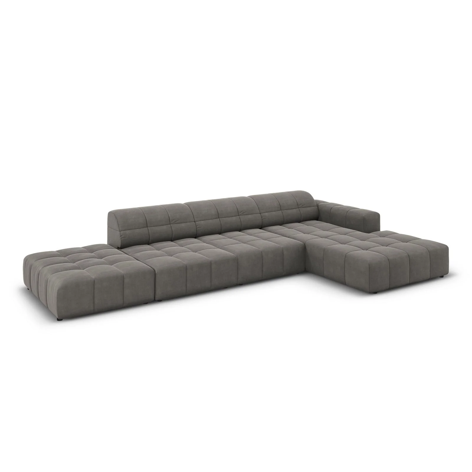 Chicago 5-Sitzer Ecksofa, Rechte Seite, aus Samt oder Chenille, 341x166x70 cm - Image 70
