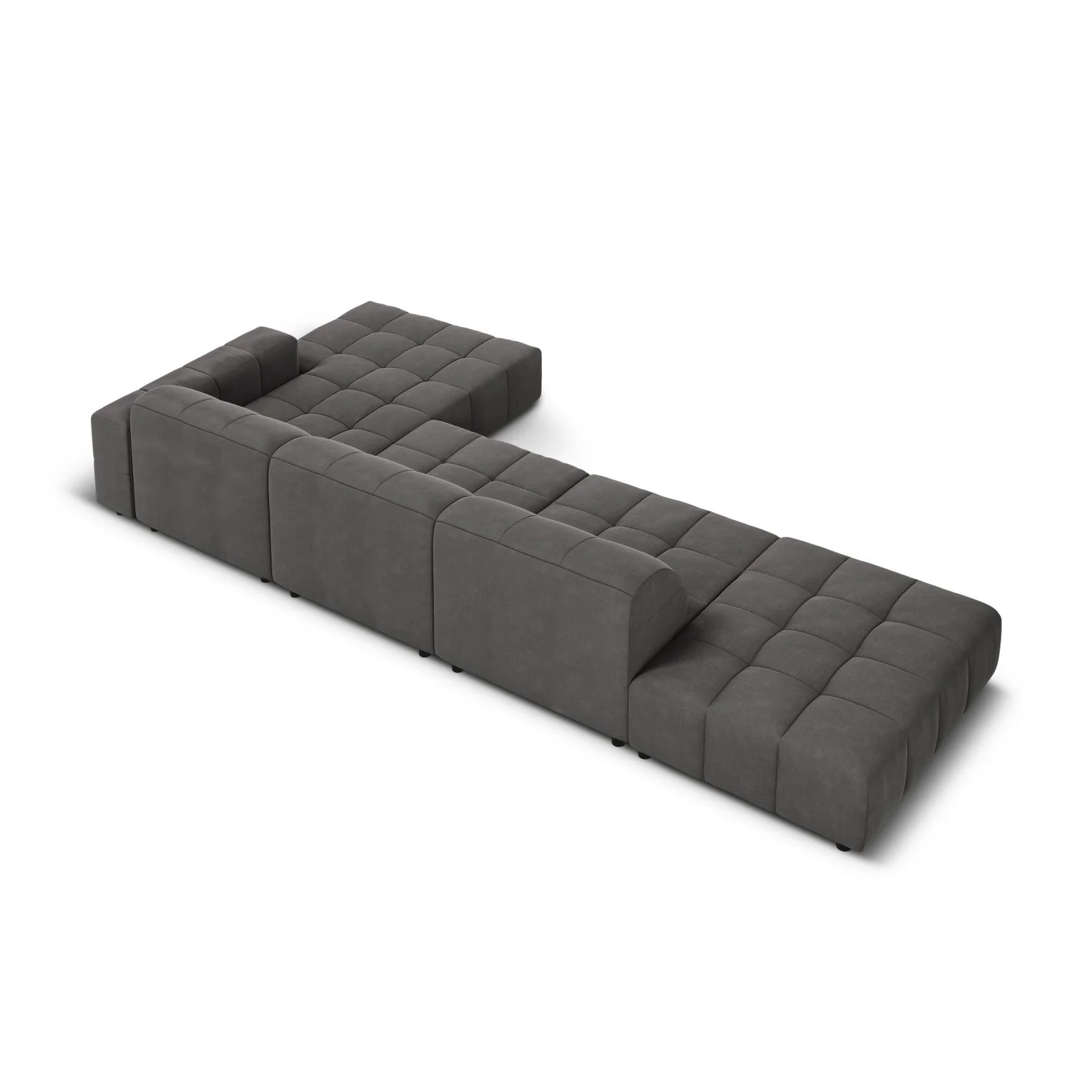 Chicago 5-Sitzer Ecksofa, Rechte Seite, aus Samt oder Chenille, 341x166x70 cm - Image 77