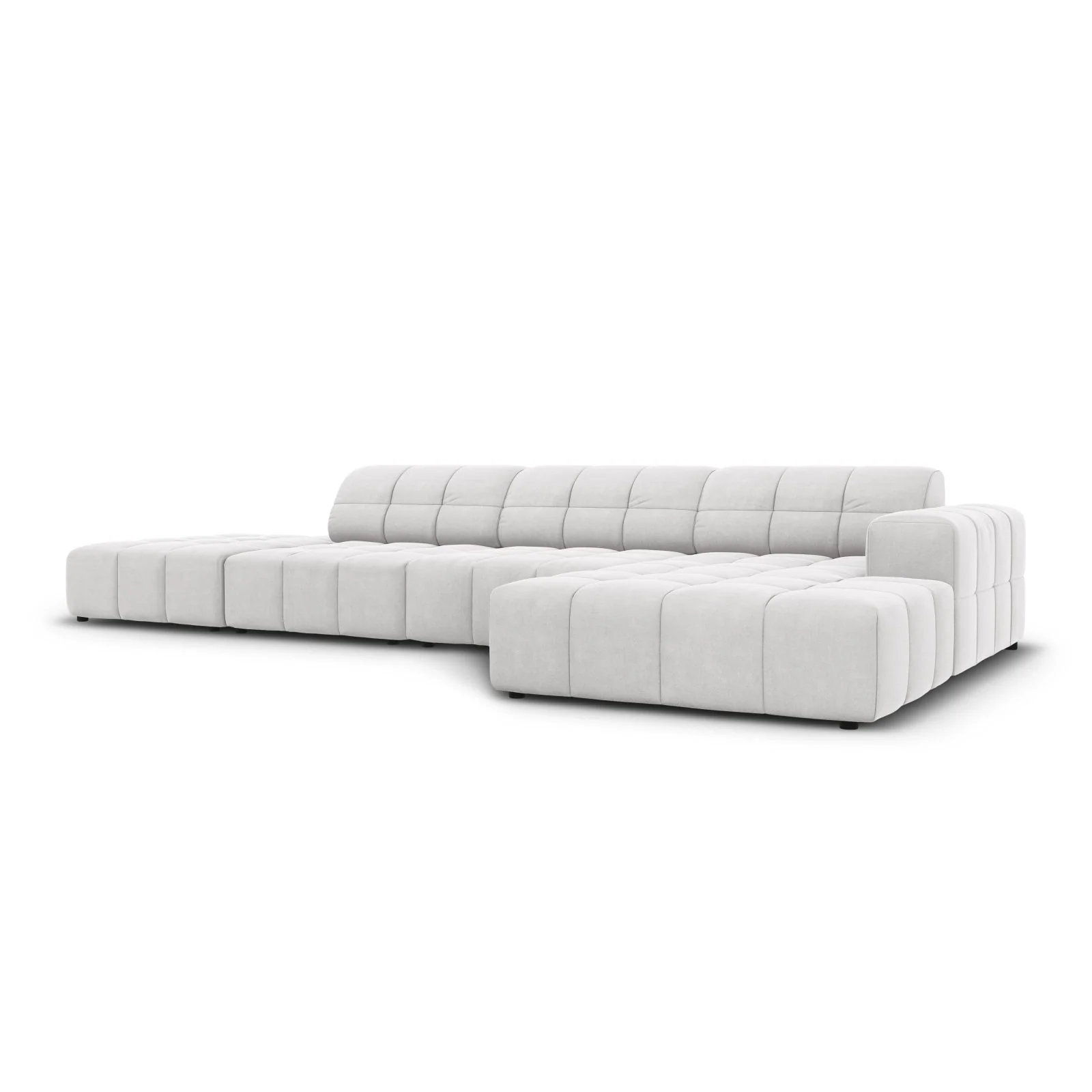 Chicago 5-Sitzer Ecksofa, Rechte Seite, aus Samt oder Chenille, 341x166x70 cm - Image 87