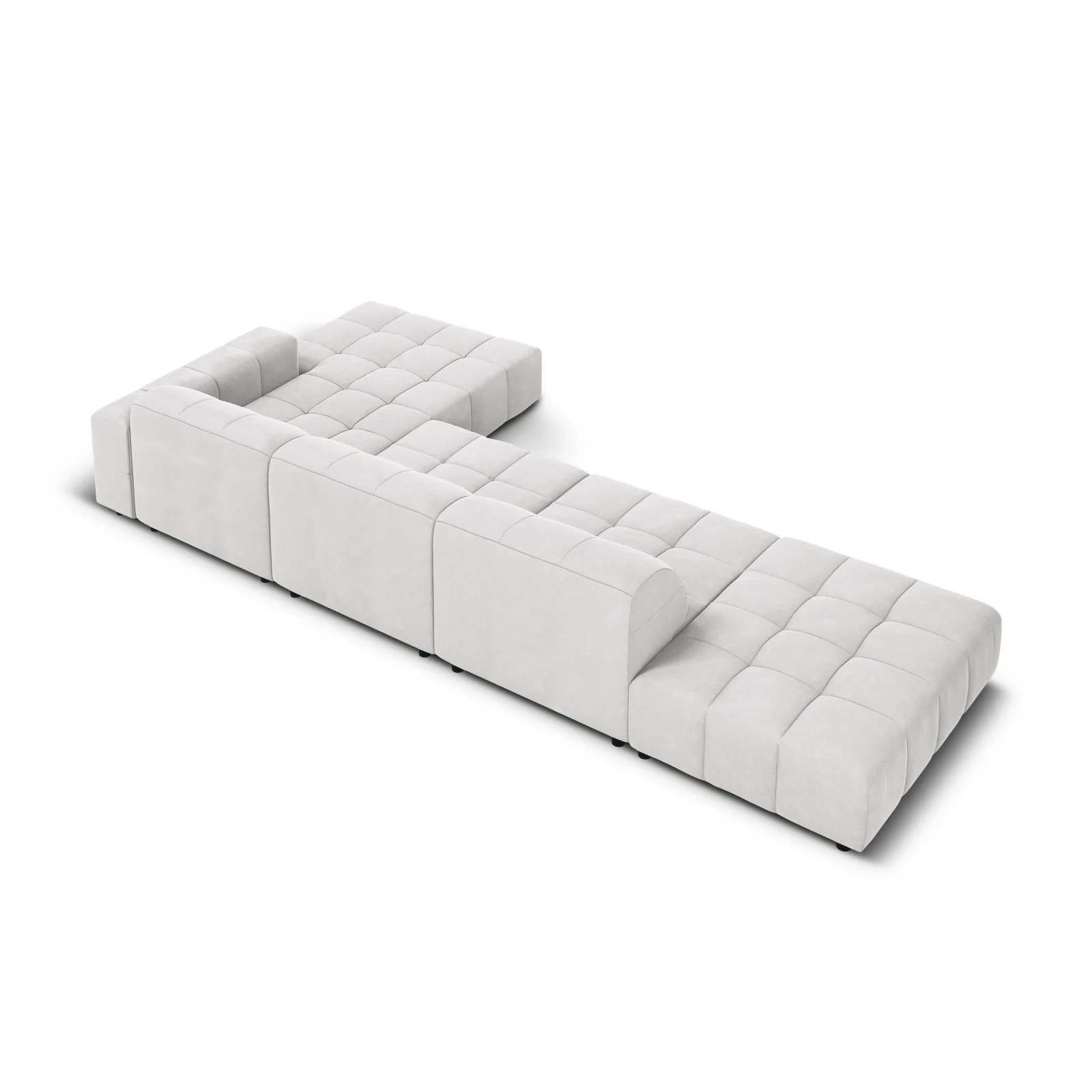 Chicago 5-Sitzer Ecksofa, Rechte Seite, aus Samt oder Chenille, 341x166x70 cm - Image 89