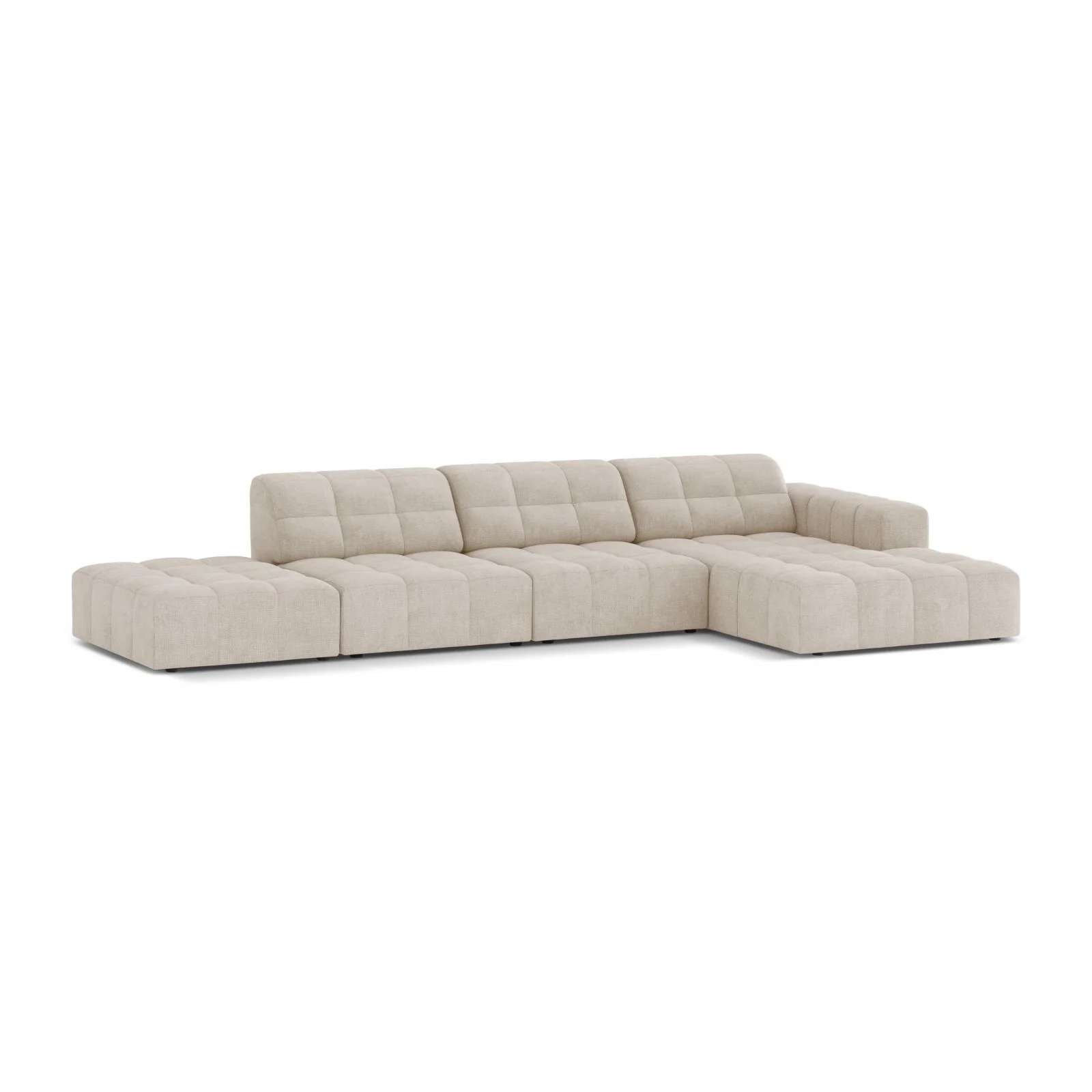 Chicago 5-Sitzer Ecksofa, Rechte Seite, aus Samt oder Chenille, 348x167 cm - Image 3