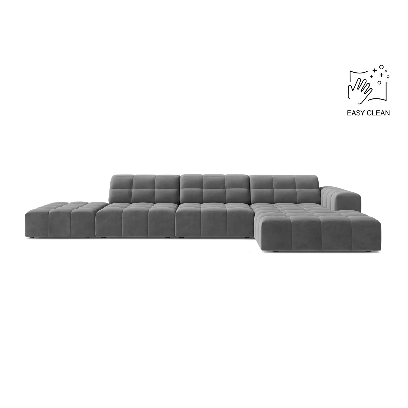 Chicago 5-Sitzer Ecksofa, Rechte Seite, aus Samt oder Chenille, 348x167 cm - Image 86