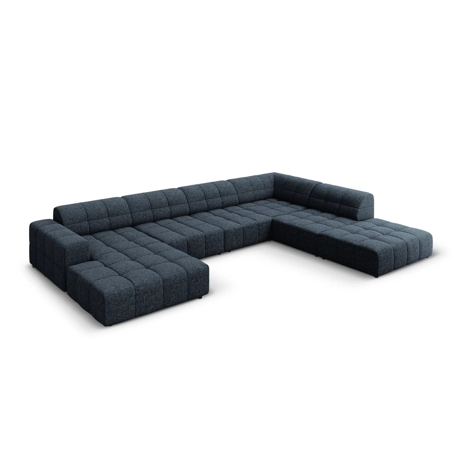 Chicago 7-Sitzer Panorama Ecksofa, Rechte Seite, aus Samt oder Chenille, 364x262x70 cm - Image 18