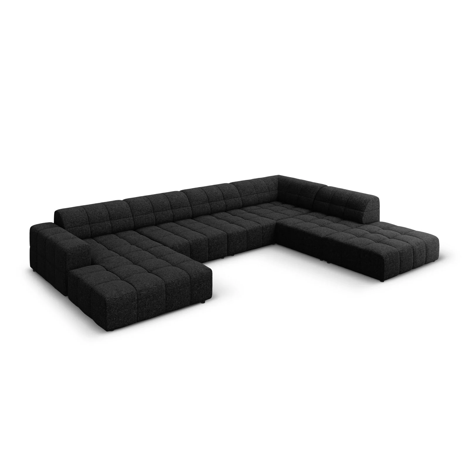 Chicago 7-Sitzer Panorama Ecksofa, Rechte Seite, aus Samt oder Chenille, 364x262x70 cm - Image 33