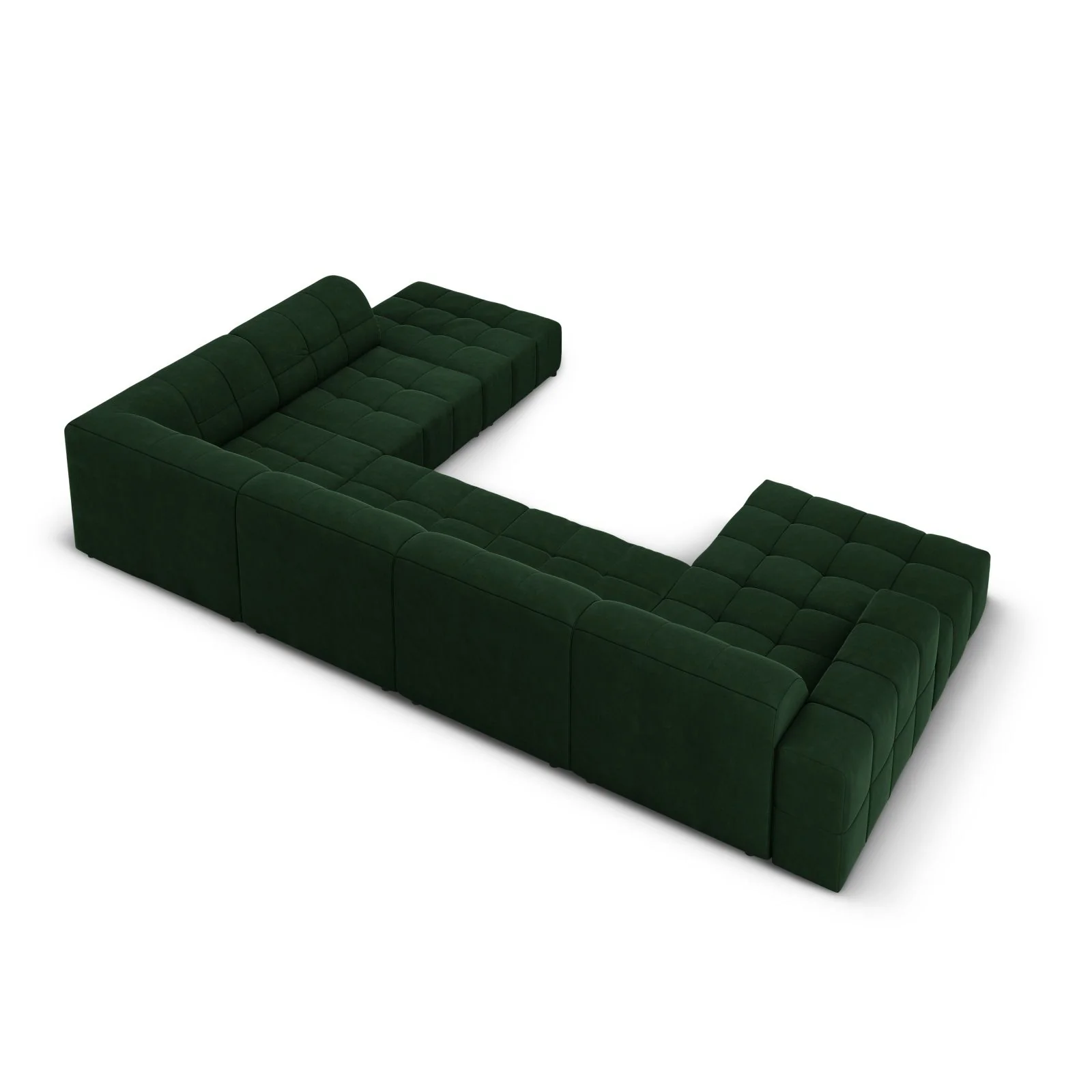 Chicago 7-Sitzer Panorama Ecksofa, Rechte Seite, aus Samt oder Chenille, 364x262x70 cm - Image 49