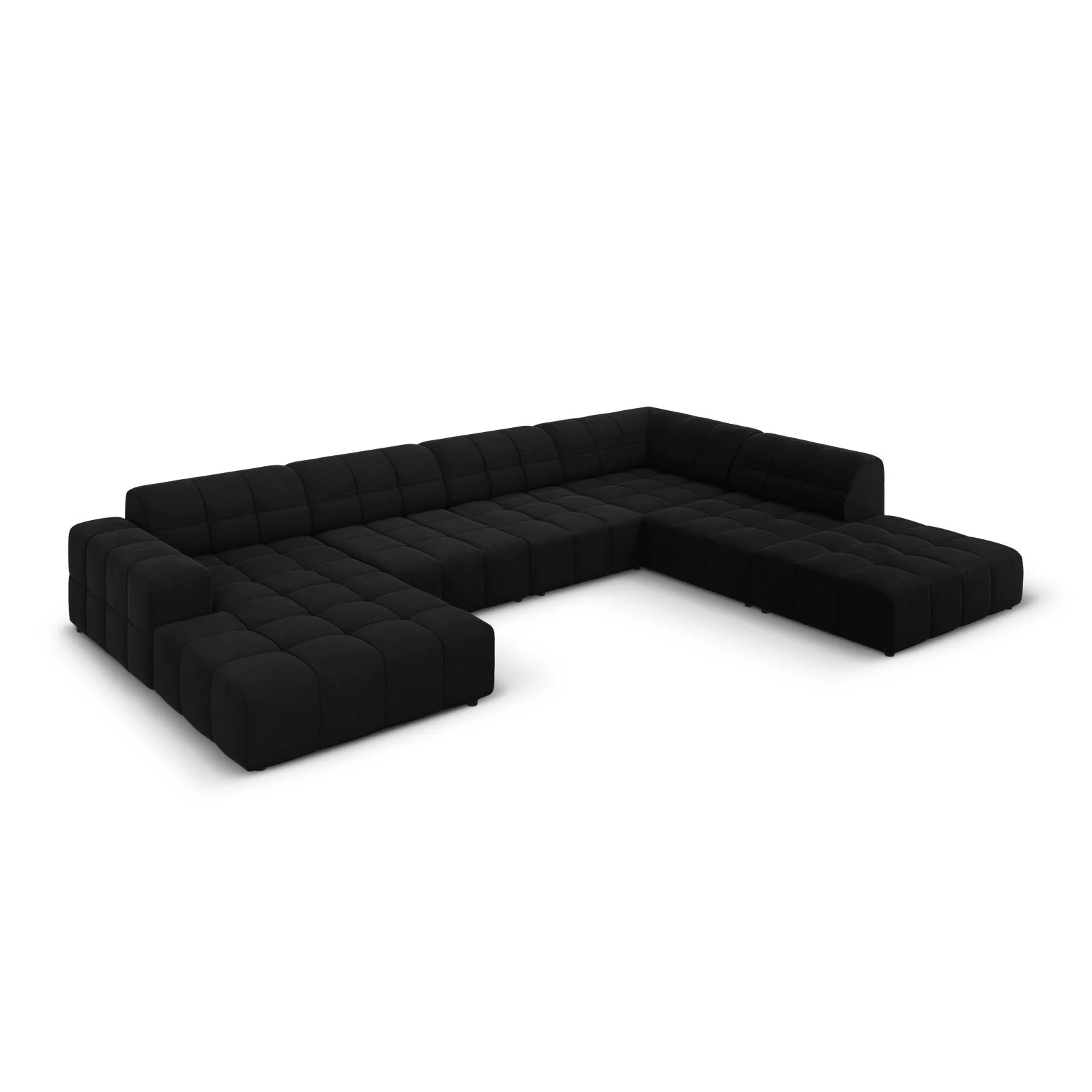 Chicago 7-Sitzer Panorama Ecksofa, Rechte Seite, aus Samt oder Chenille, 364x262x70 cm - Image 68