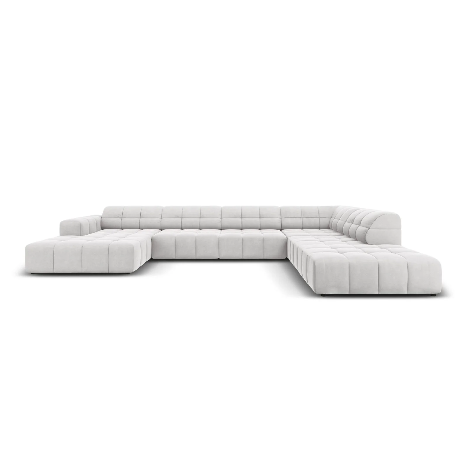 Chicago 7-Sitzer Panorama Ecksofa, Rechte Seite, aus Samt oder Chenille, 364x262x70 cm - Image 71