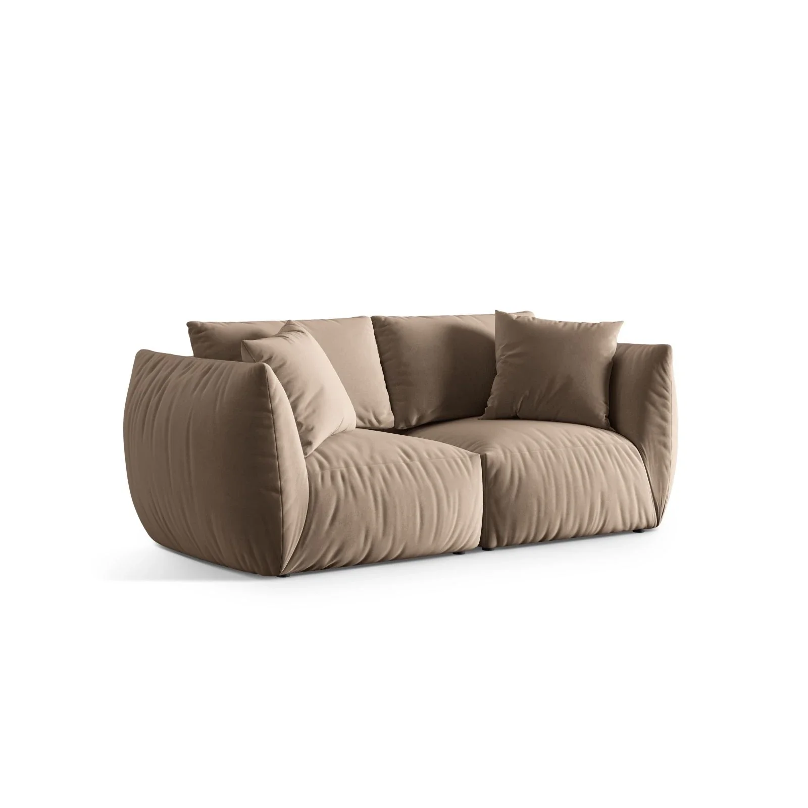 Chris 3-Sitzer Sofa in Leinenoptik aus Samt oder Strukturstoff, 220x100 cm - Image 13