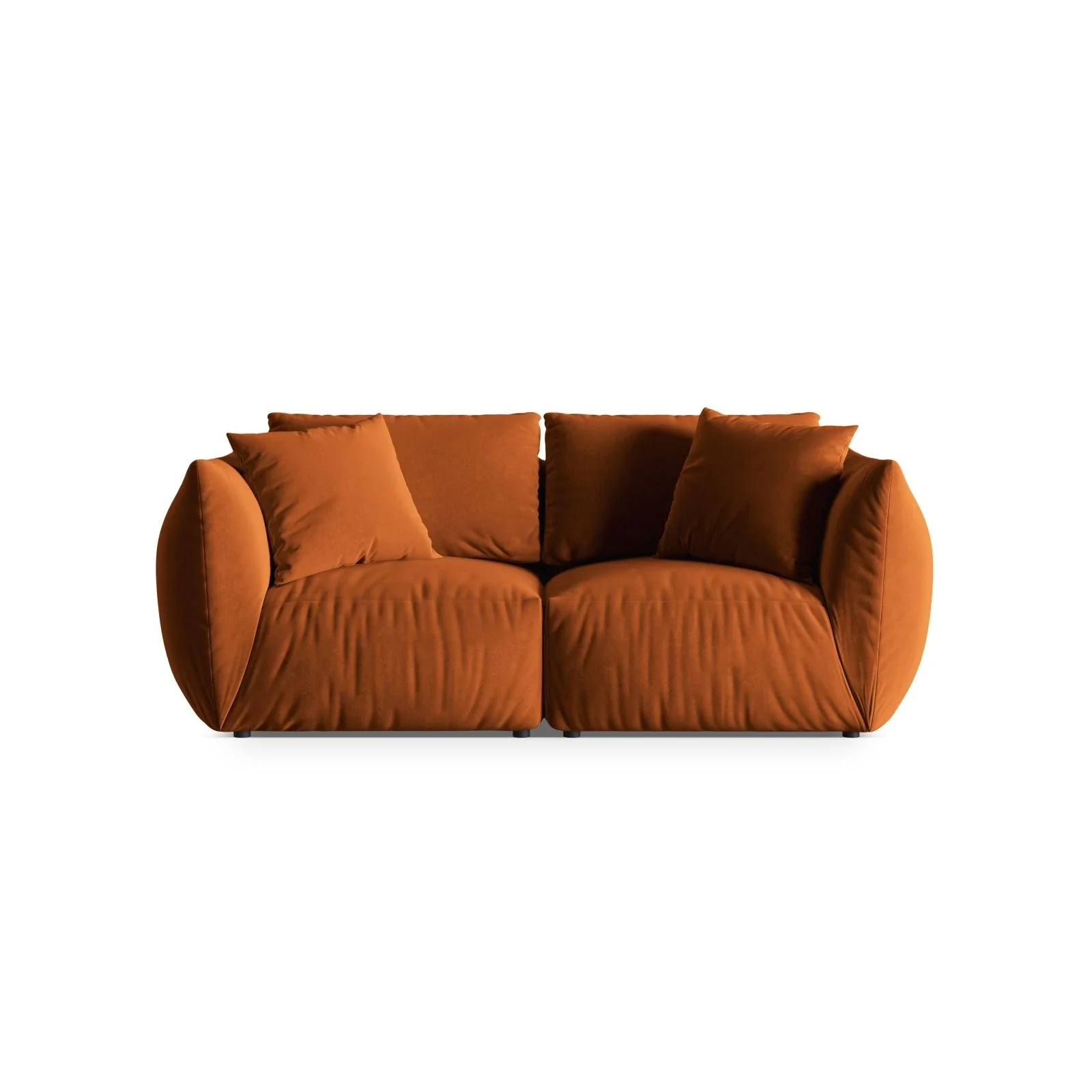Chris 3-Sitzer Sofa in Leinenoptik aus Samt oder Strukturstoff, 220x100 cm - Image 16