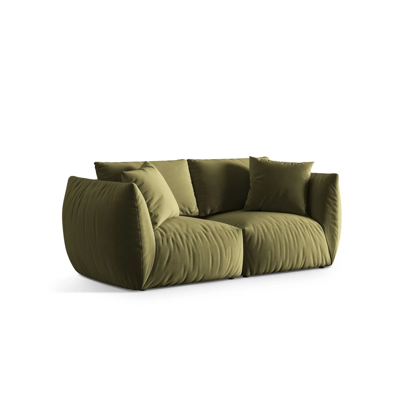 Chris 3-Sitzer Sofa in Leinenoptik aus Samt oder Strukturstoff, 220x100 cm - Image 23