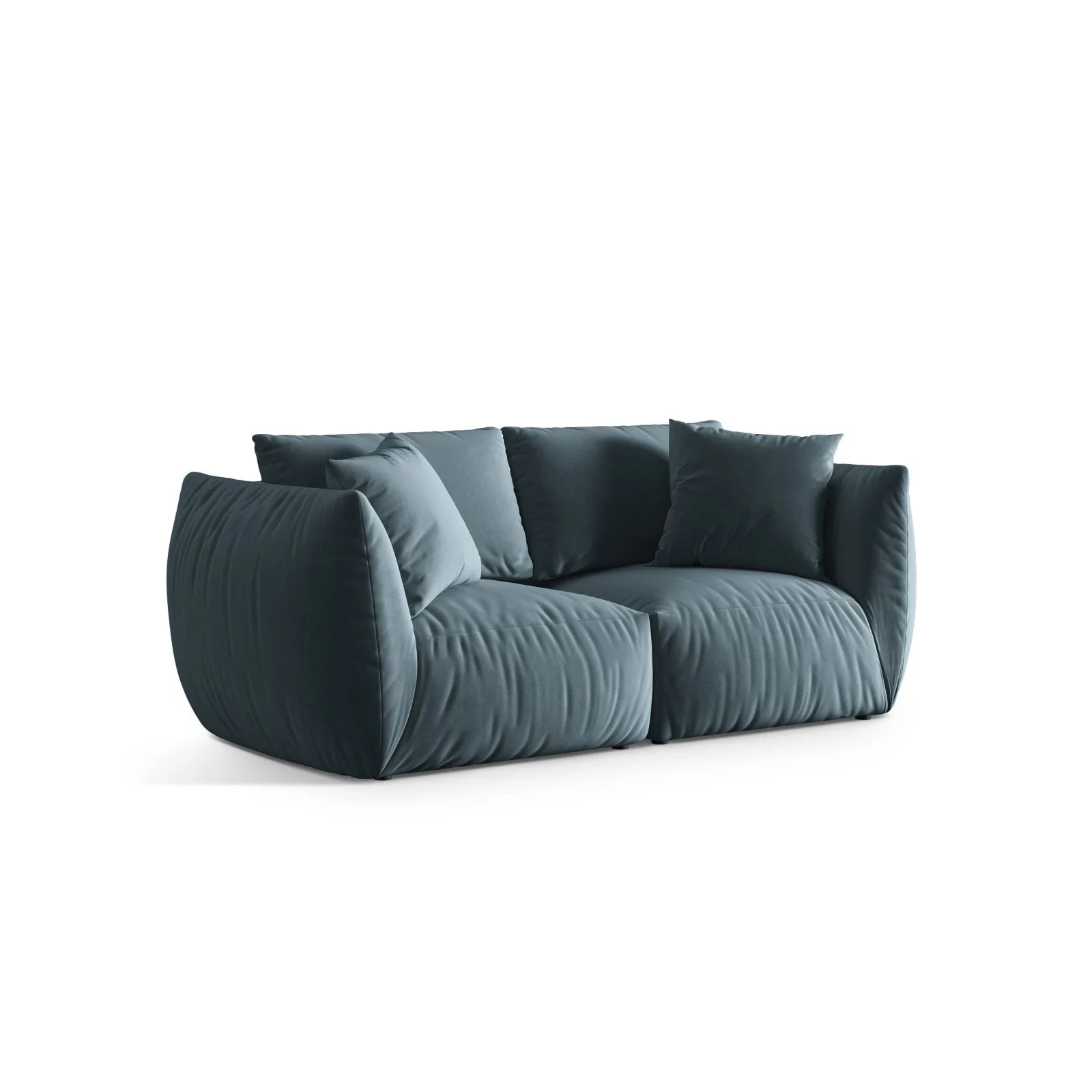 Chris 3-Sitzer Sofa in Leinenoptik aus Samt oder Strukturstoff, 220x100 cm - Image 28