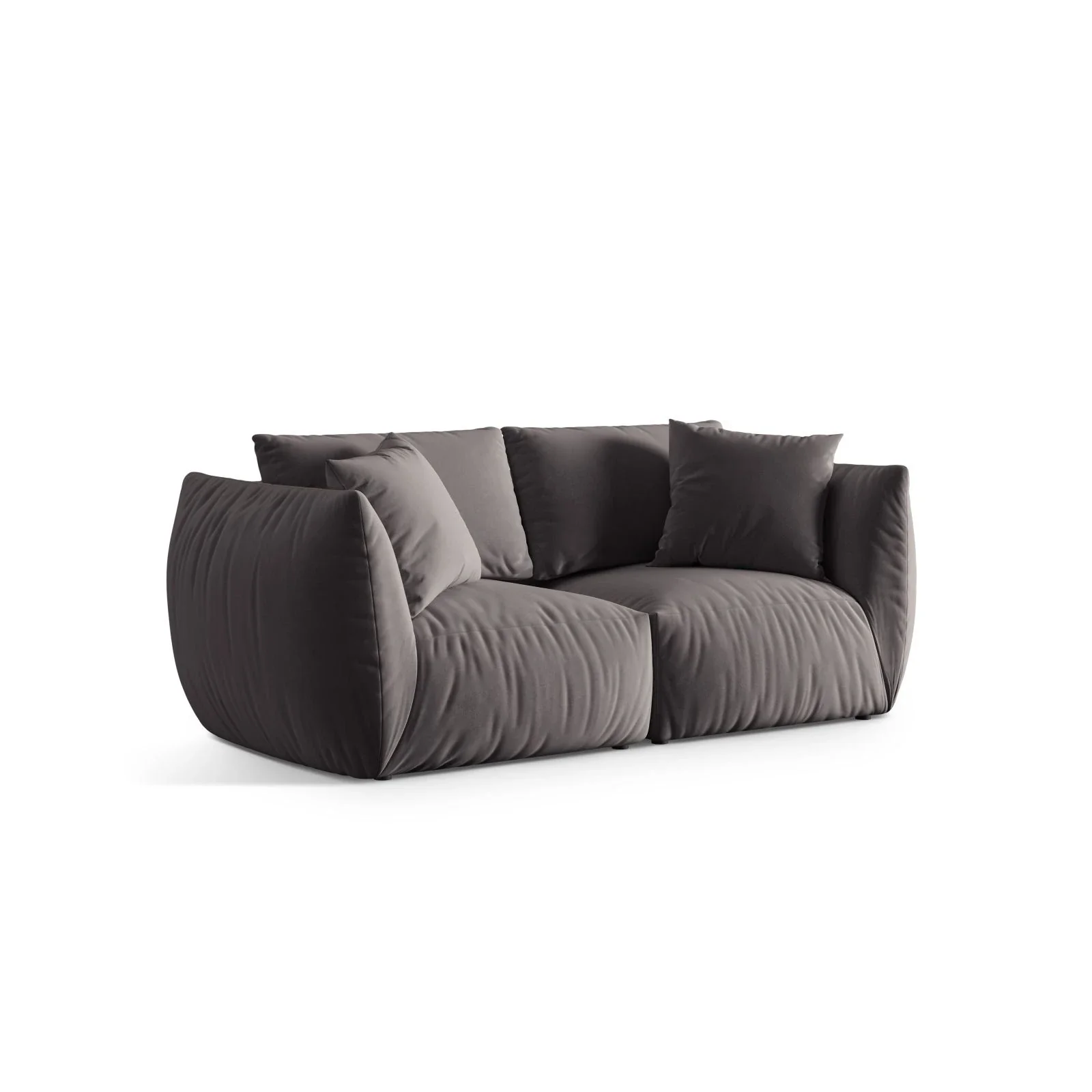 Chris 3-Sitzer Sofa in Leinenoptik aus Samt oder Strukturstoff, 220x100 cm - Image 38
