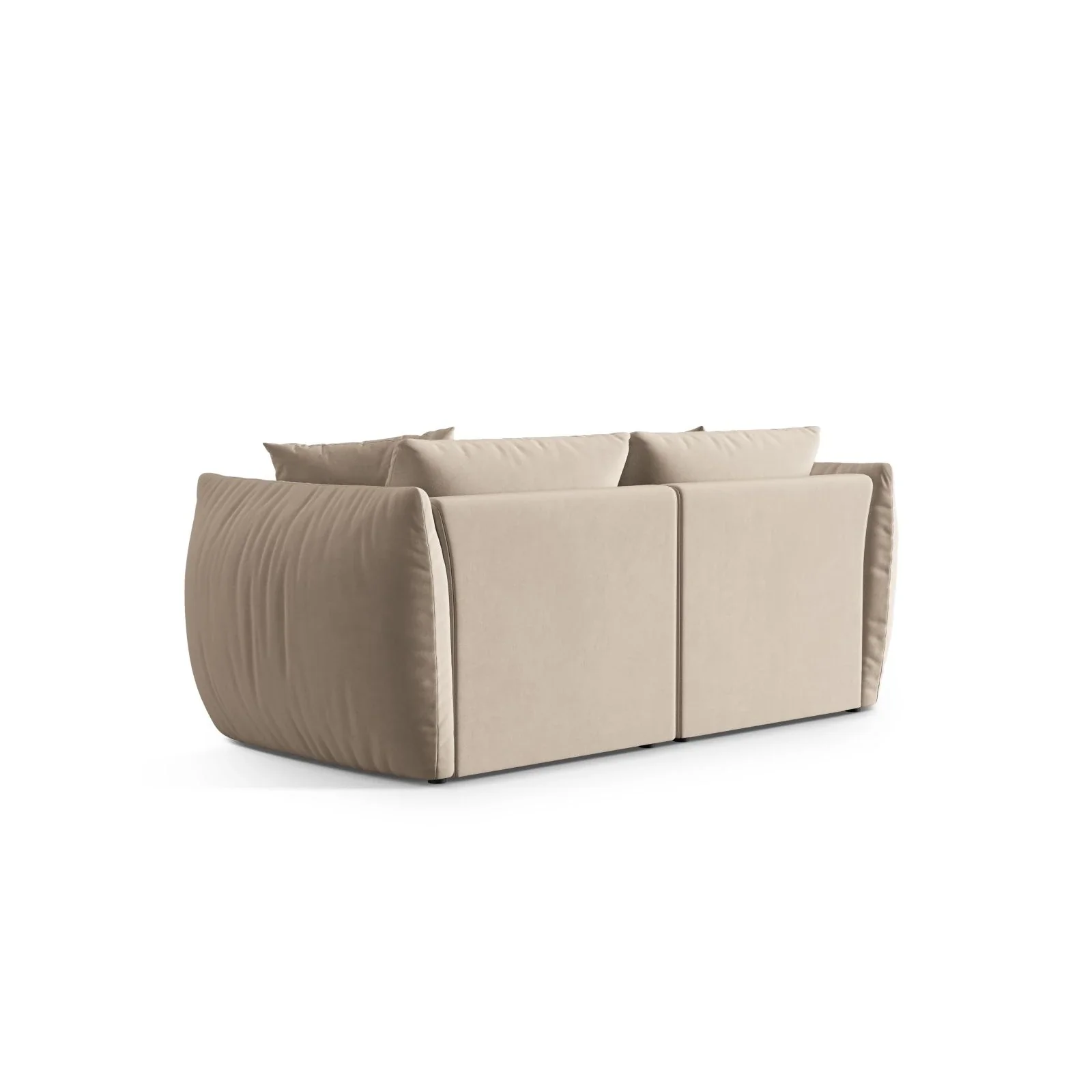 Chris 3-Sitzer Sofa in Leinenoptik aus Samt oder Strukturstoff, 220x100 cm - Image 4